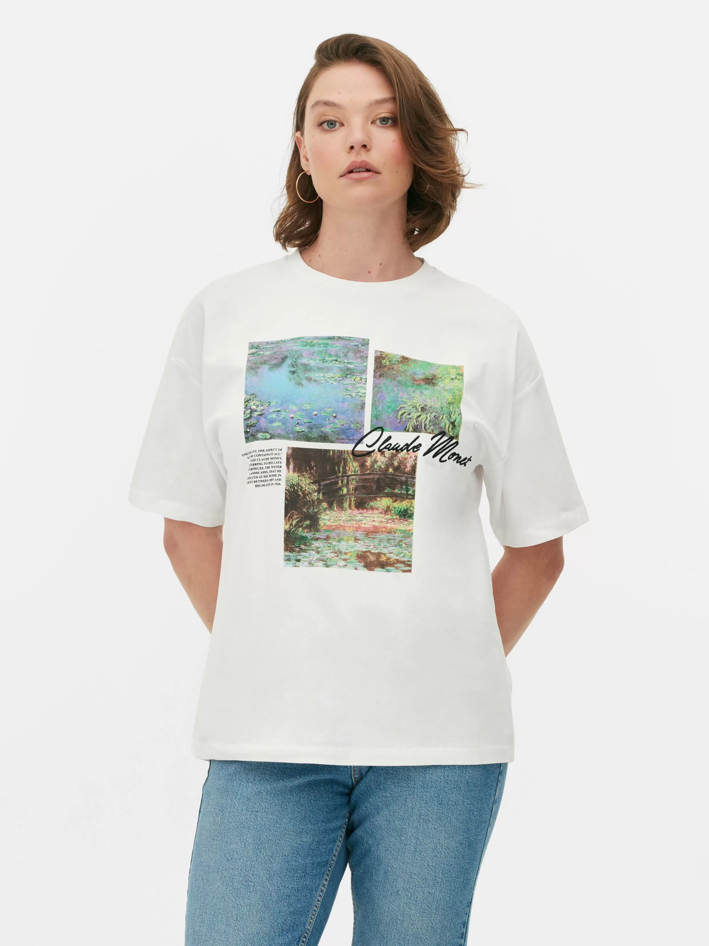 Store Claude Monet Panel Graphic T-Shirt Women Graphic Tees And Sweatshirts | Tops And T-Shirts