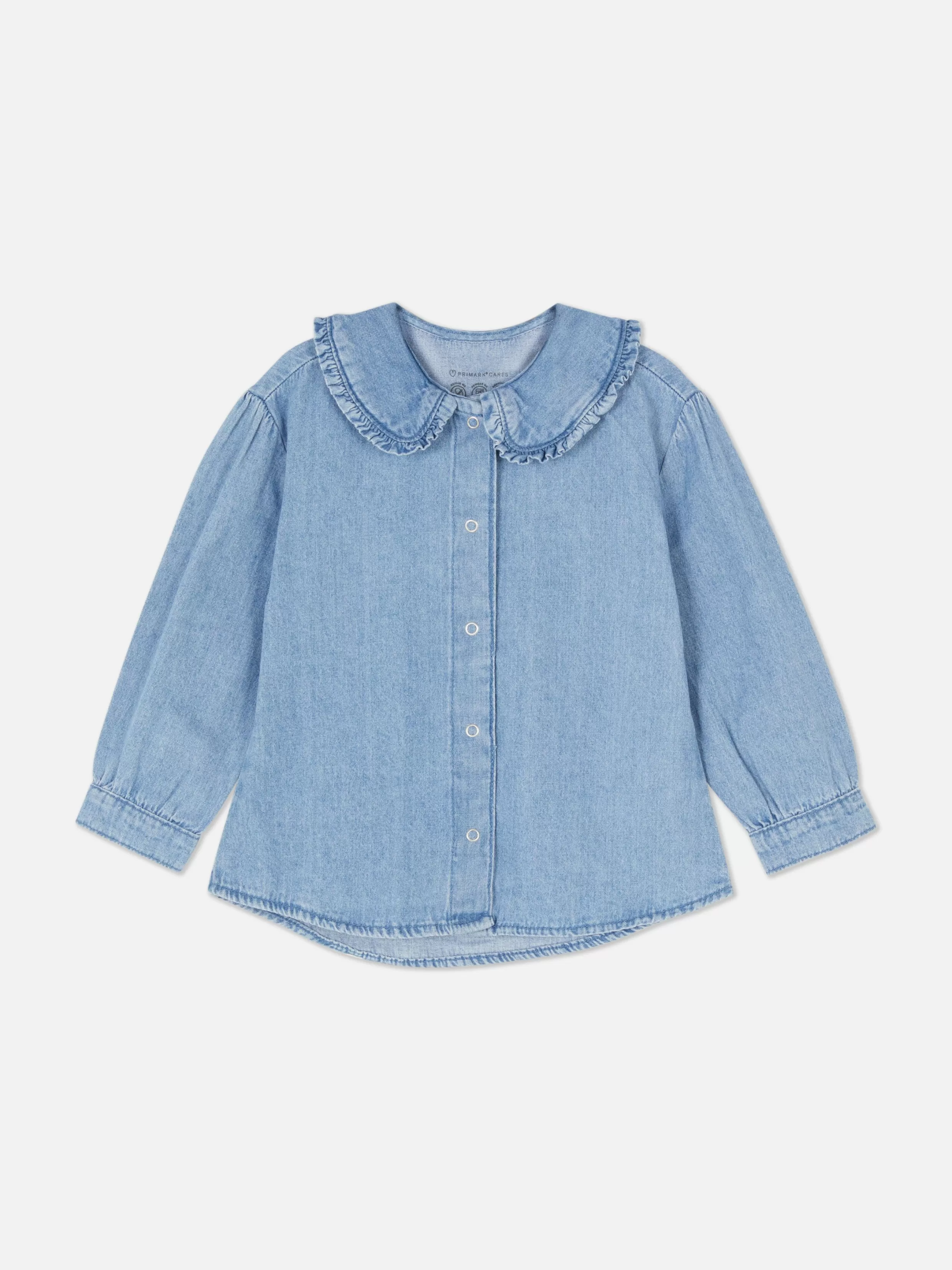 Sale Collared Denim Blouse Kids Tops And T-Shirts