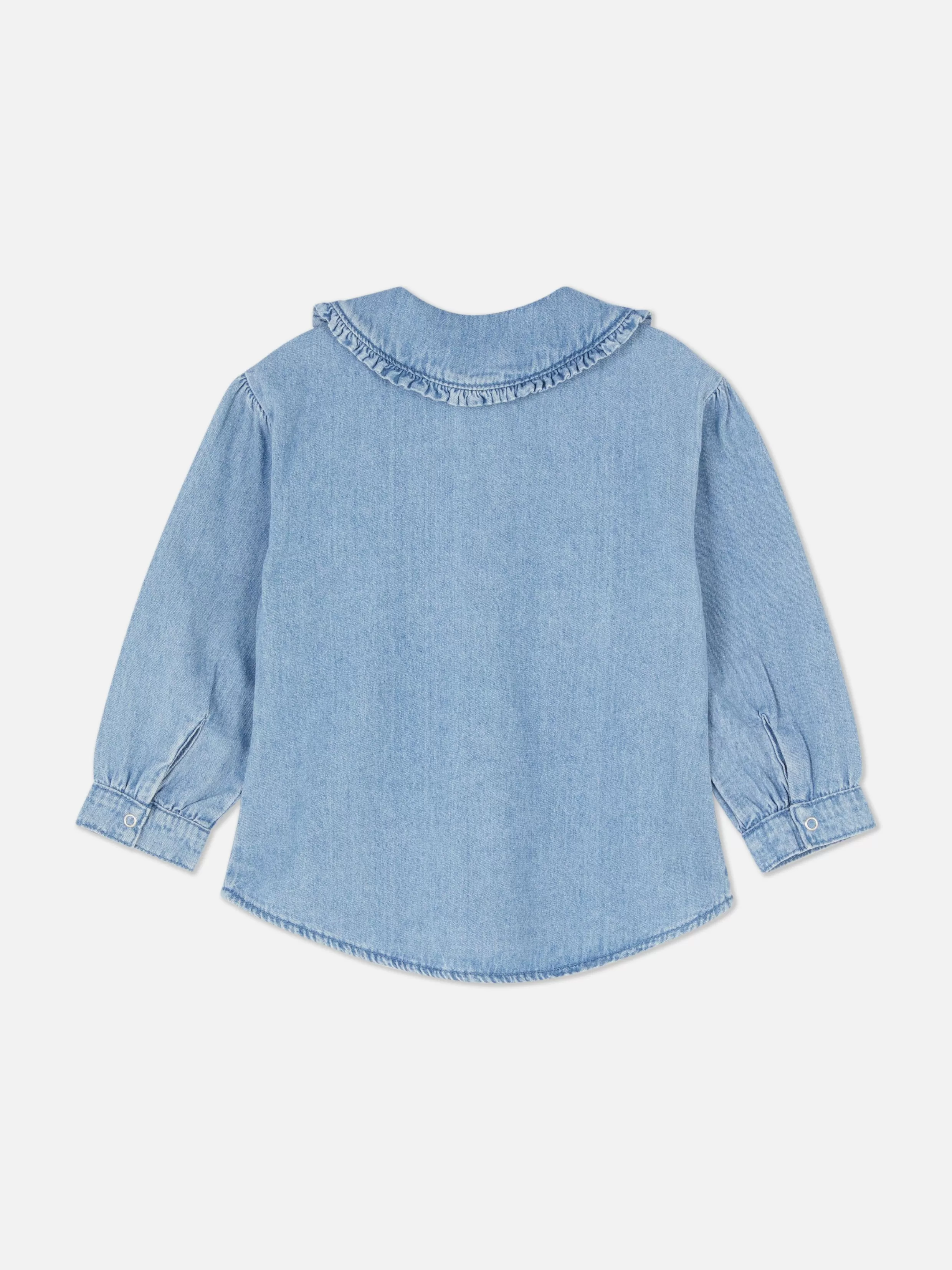 Sale Collared Denim Blouse Kids Tops And T-Shirts