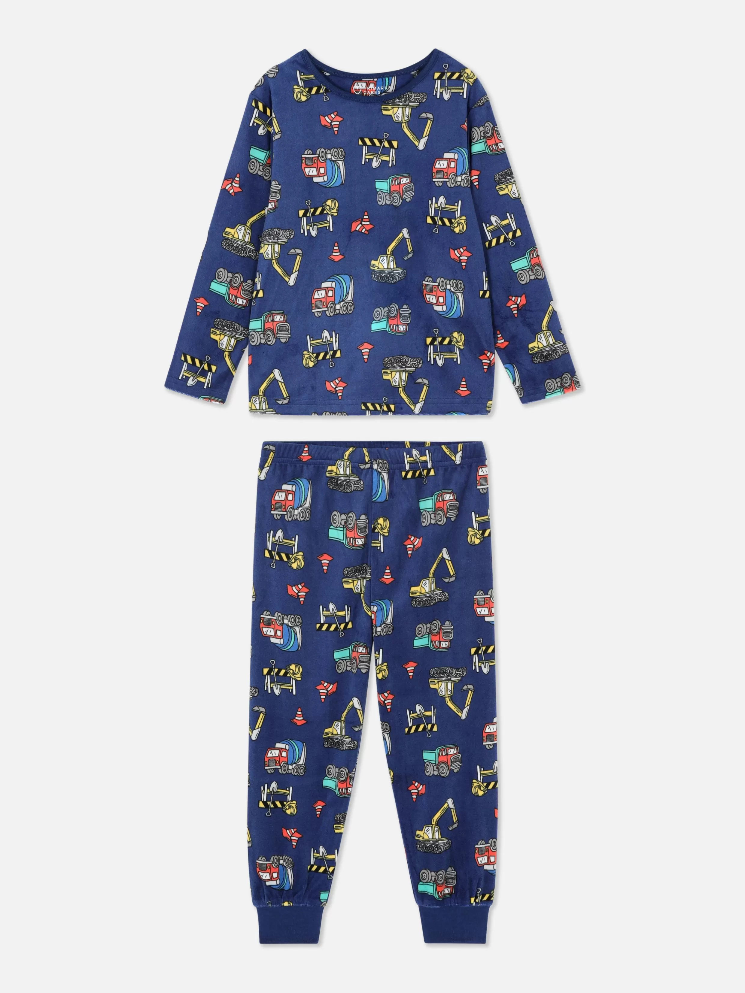 Online Construction Velour Long Pajamas Kids/BOY Pajamas And Sleepwear