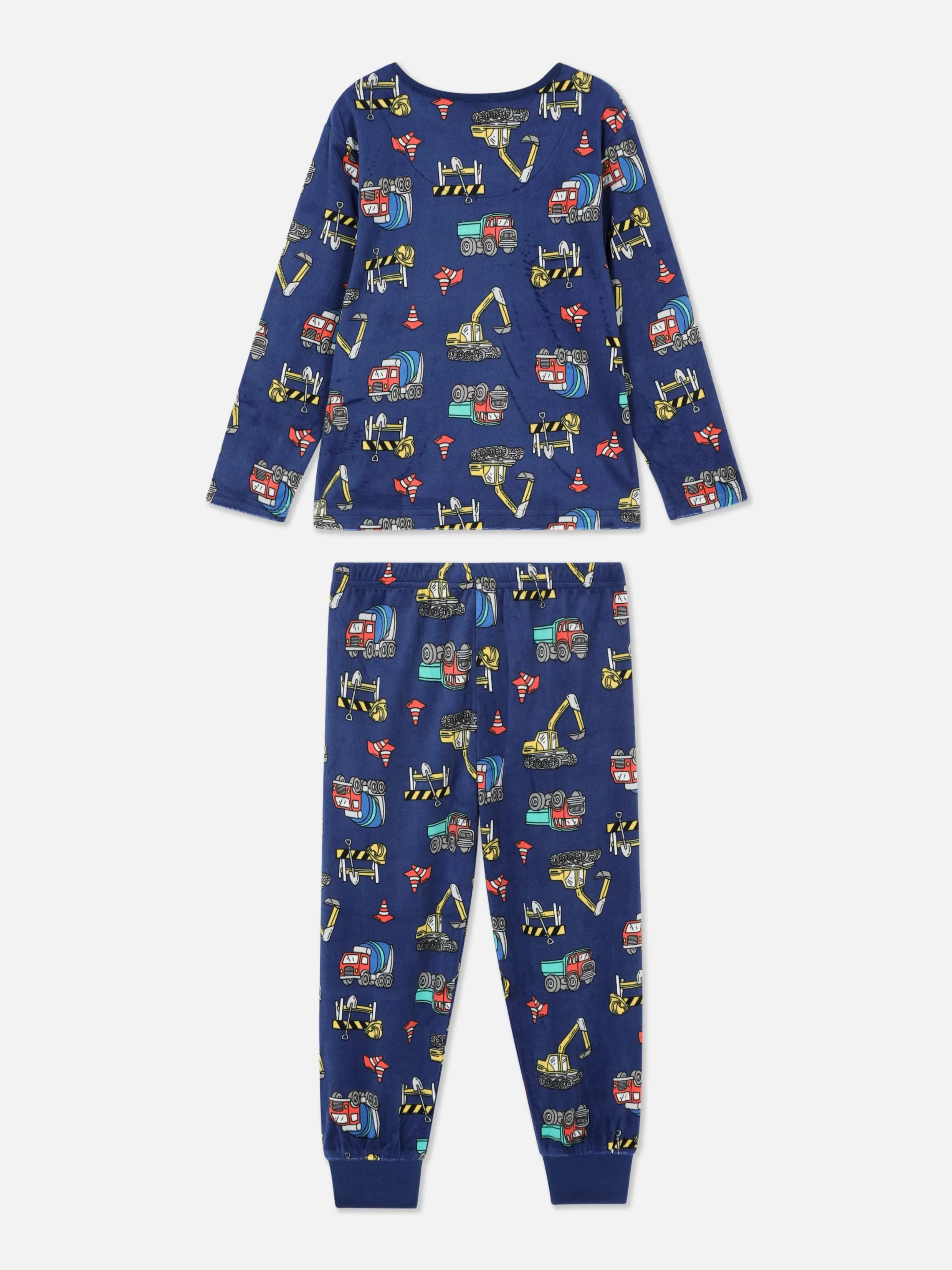 Online Construction Velour Long Pajamas Kids/BOY Pajamas And Sleepwear