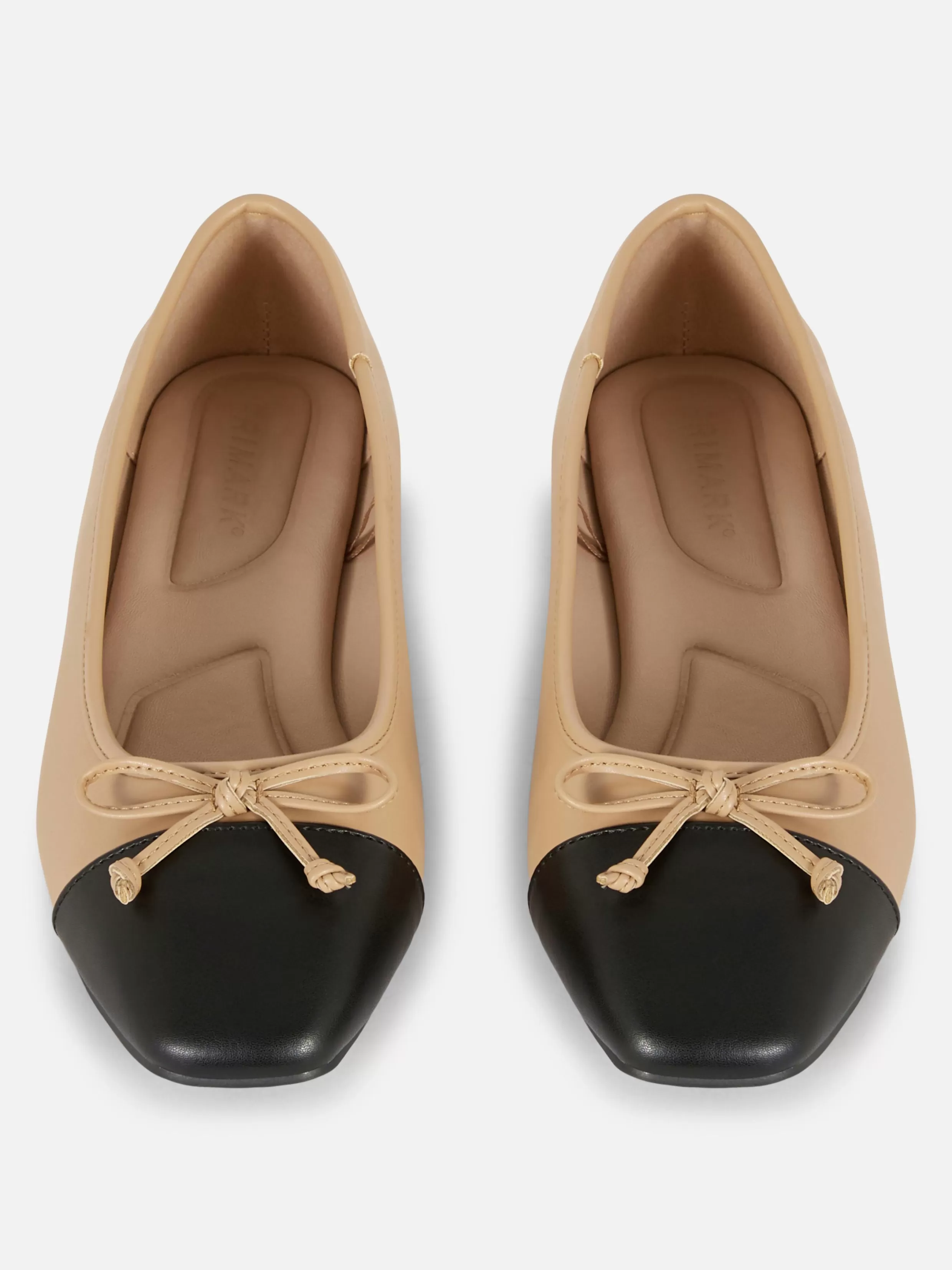 Cheap Contrast Cap Toe Ballet Flats Women Flats