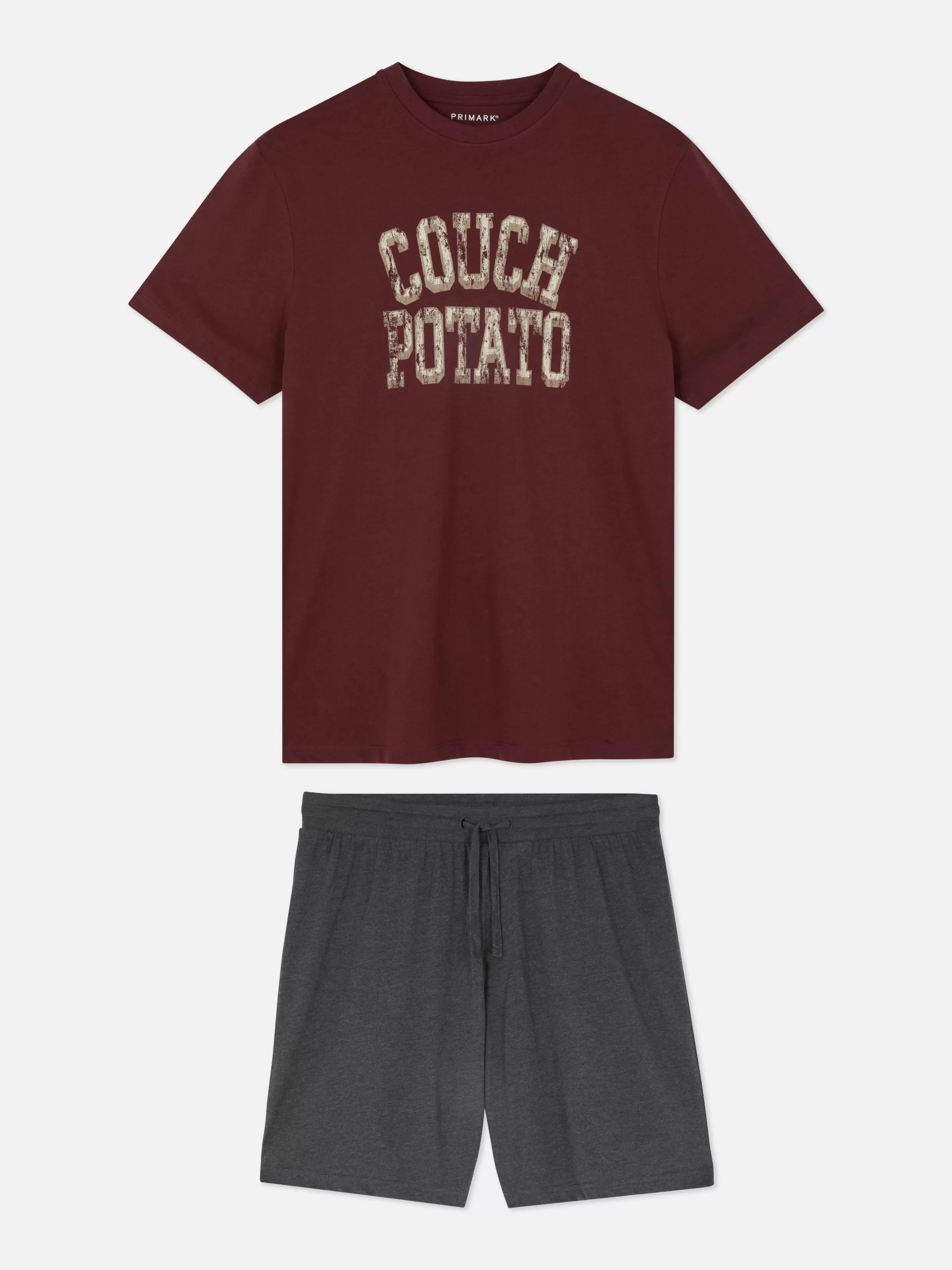 Cheap Couch Potato T-Shirt And Shorts Pajamas Pajamas