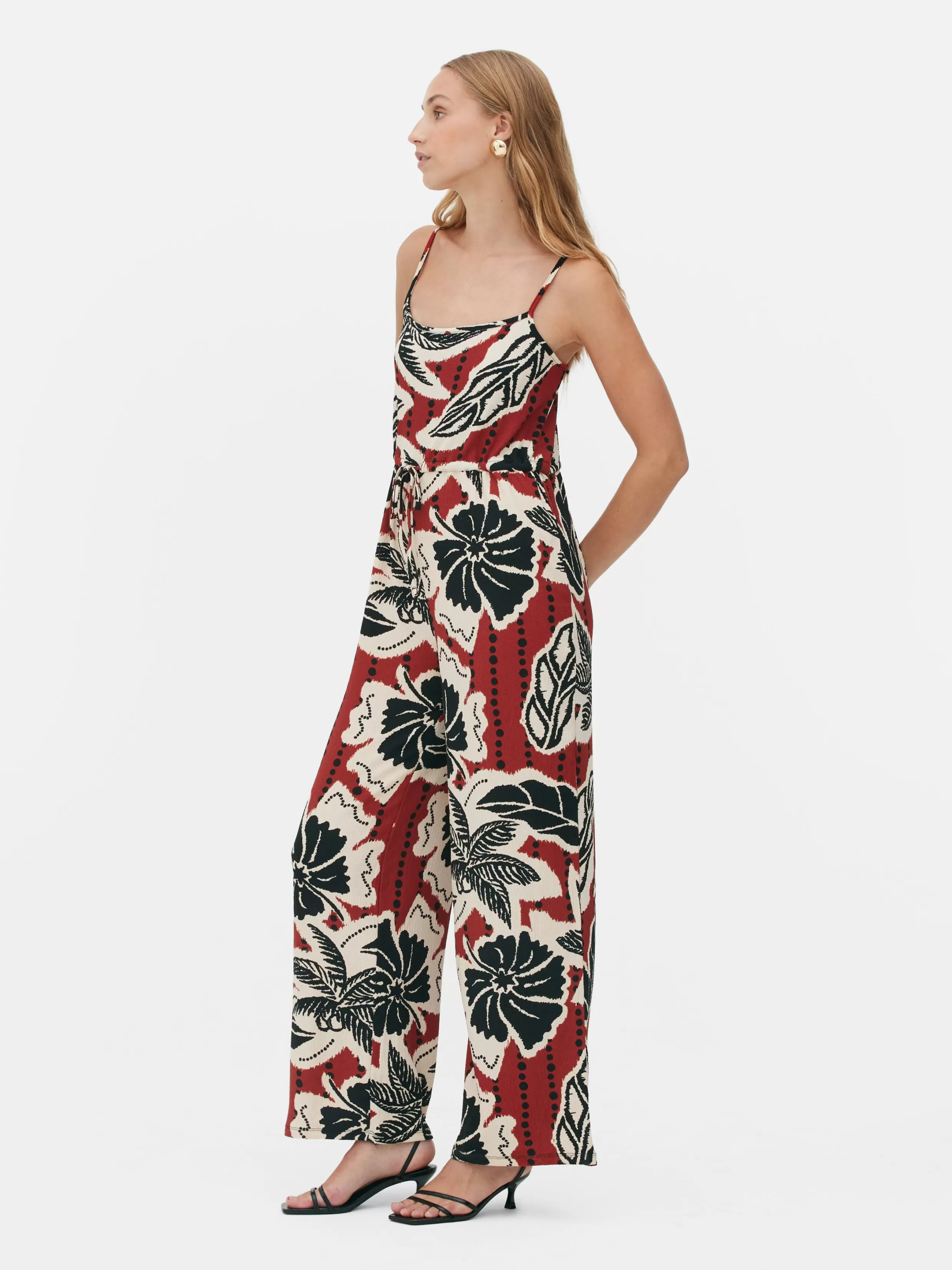 Flash Sale Crepe Texture Tie Jumpsuit Women Jumpsuits And Playsuits