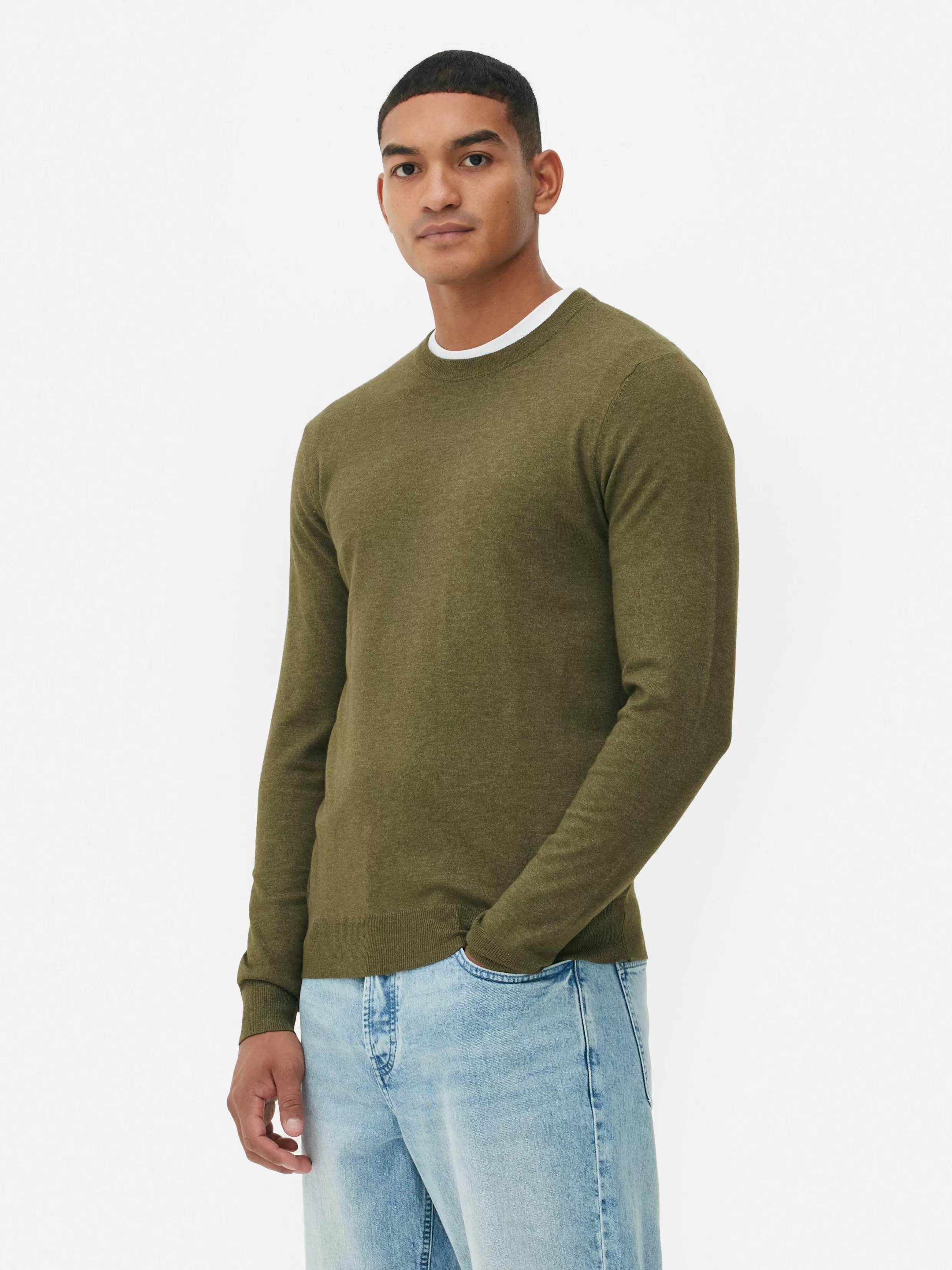 Flash Sale Crew Neck Fine Knit Sweater Sweaters And Cardigans