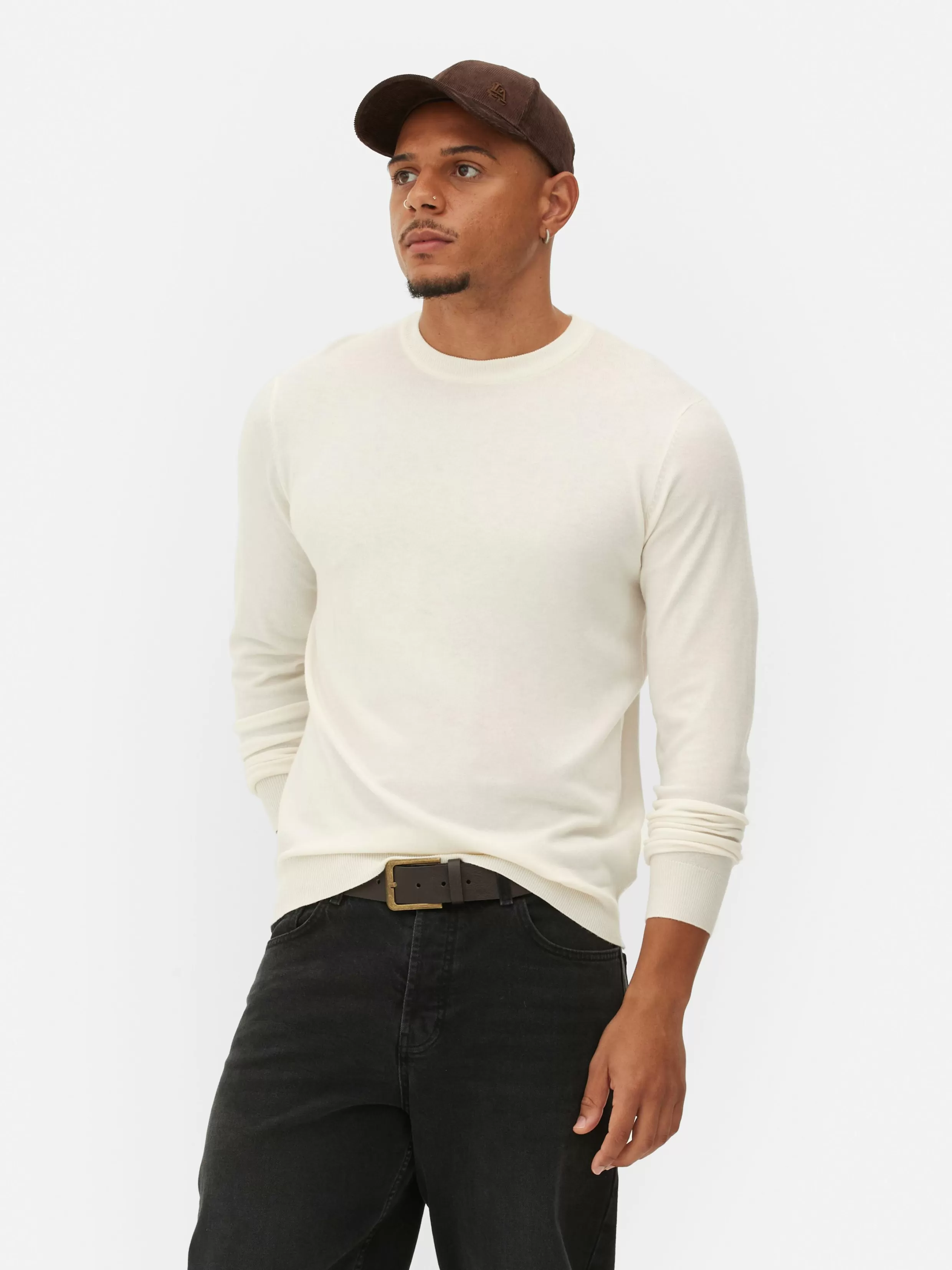 Cheap Crew Neck Fine Knit Sweater Sweaters And Cardigans