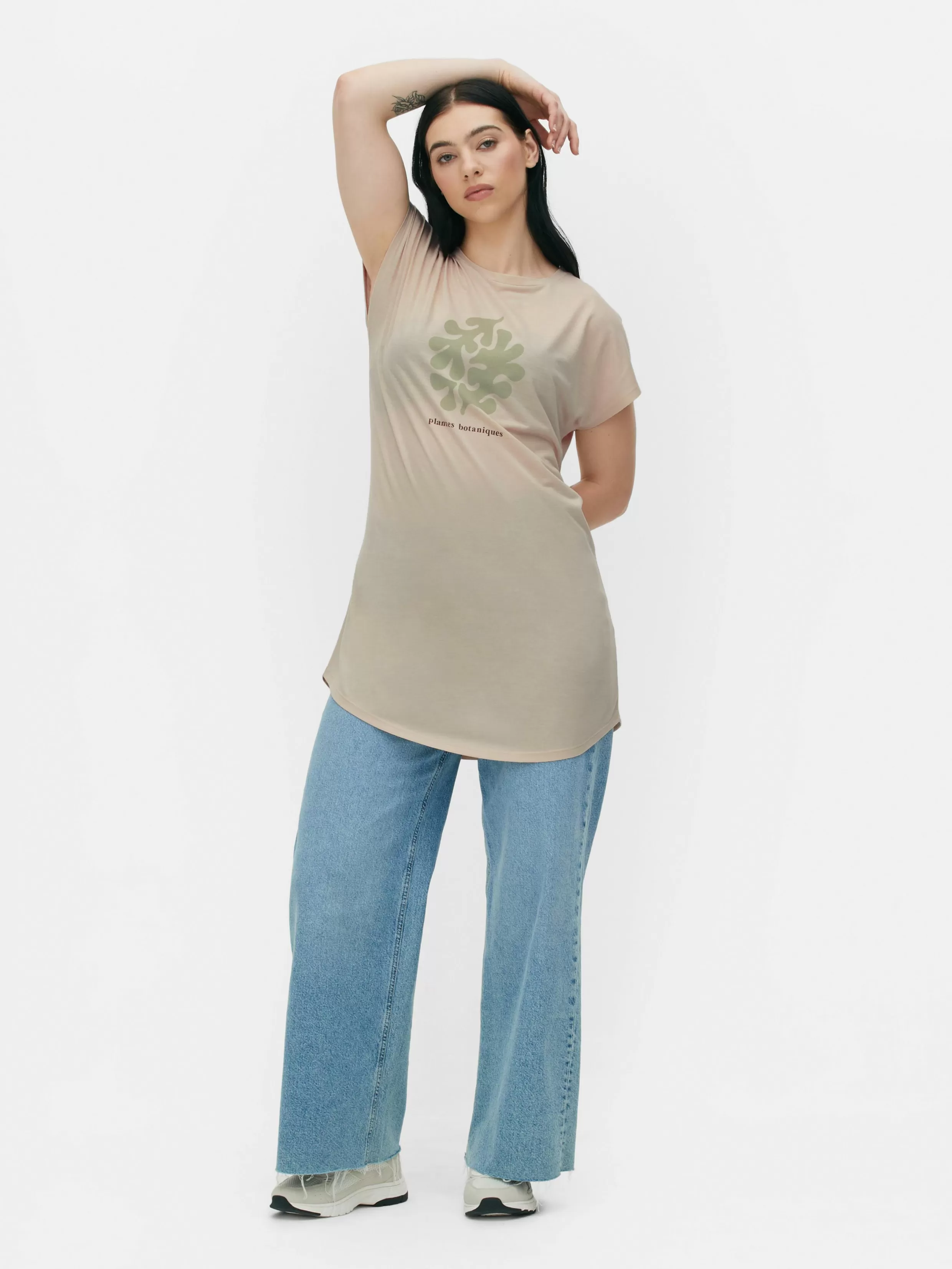 Outlet Crew Neck Long T-Shirt Women Tops And T-Shirts