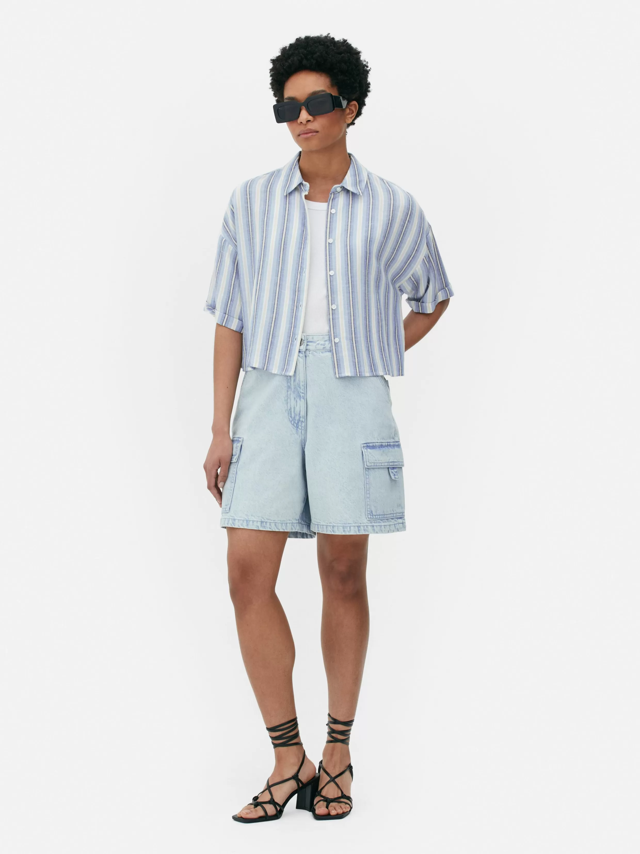 Shop Cropped Boxy Short Sleeve Shirt Women Shirts And Blouses