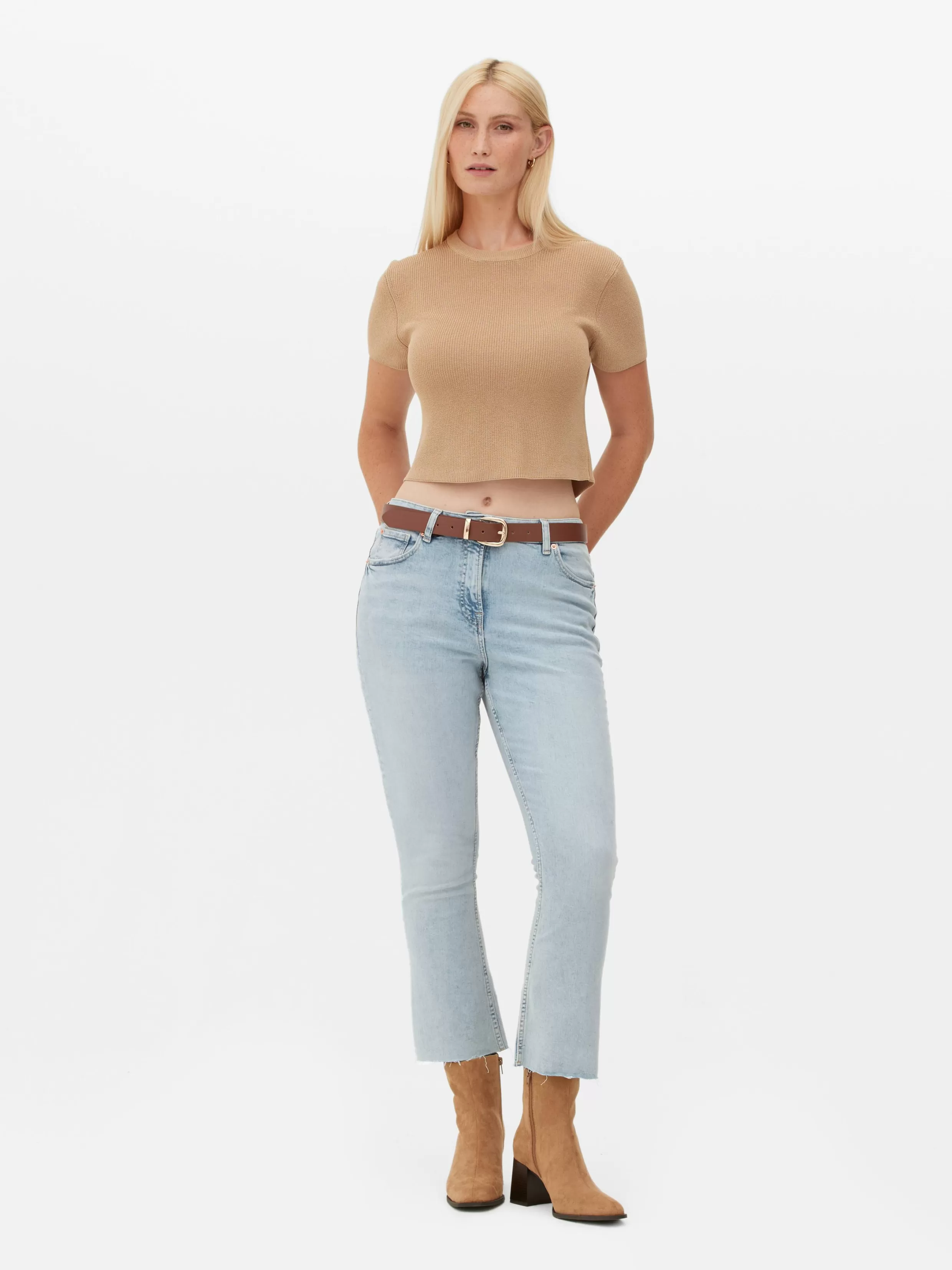 Sale Cropped Flared Jeans Women Denim | Jeans