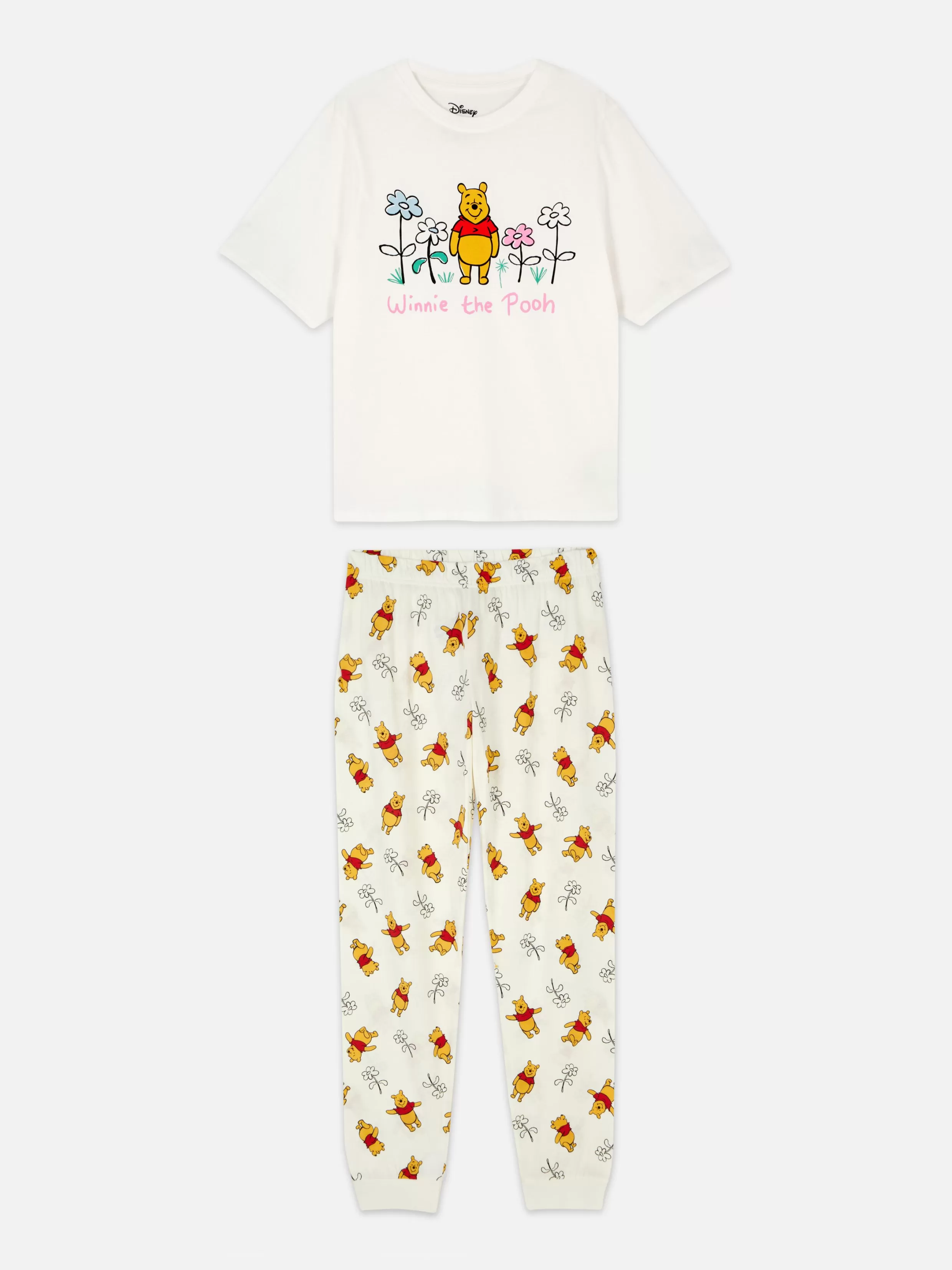 Fashion Disney Character Print Jersey Pajamas Women Pajama Sets