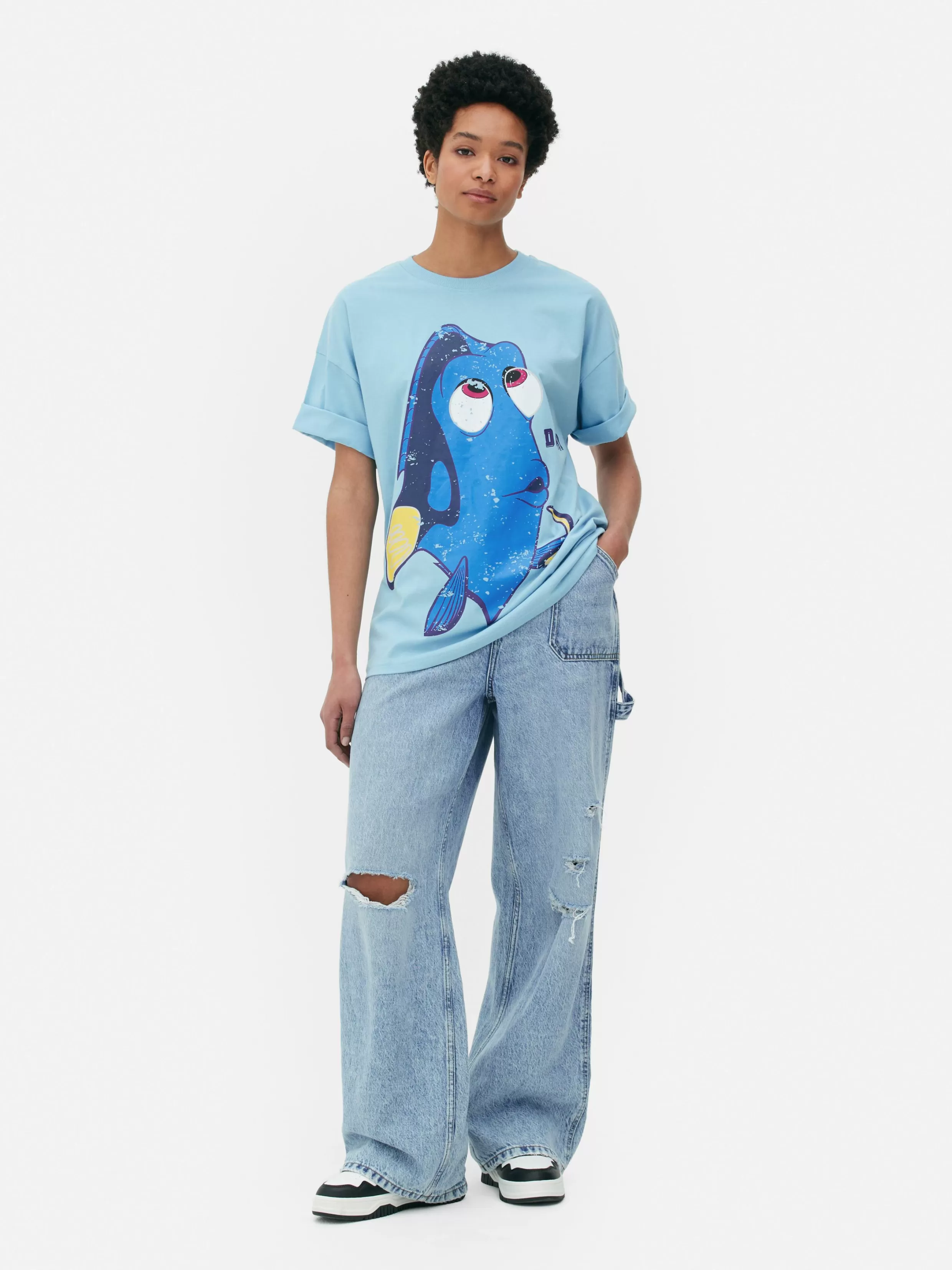 Best Sale Disney’s Finding Nemo Dory Oversized T-Shirt Women Graphic Tees And Sweatshirts | Tops And T-Shirts