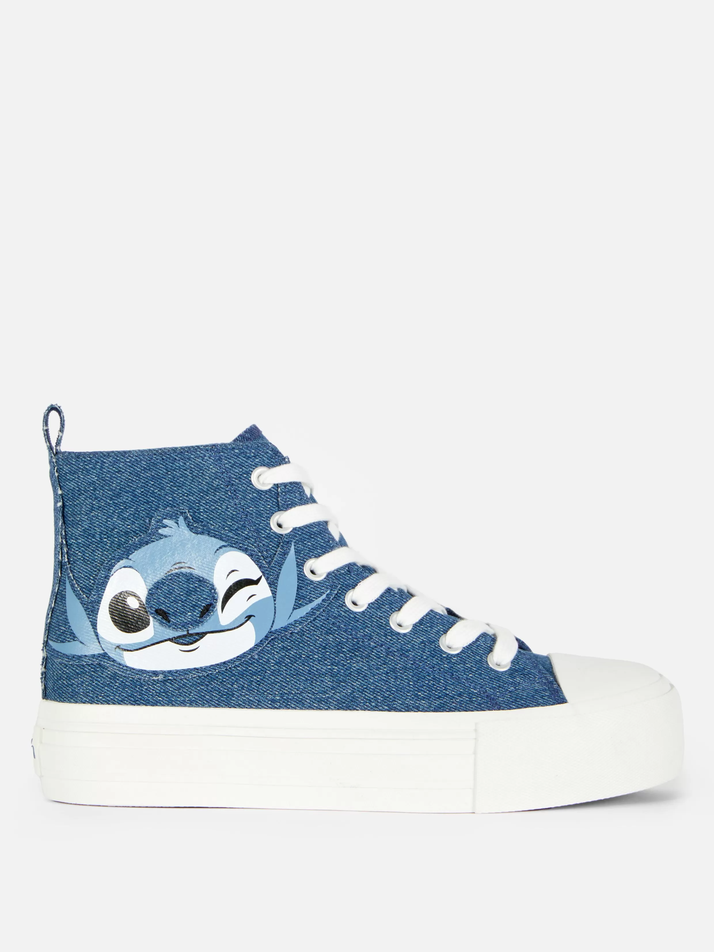 New Disney’s Lilo And Stitch Denim High Tops Women Sneakers | Denim