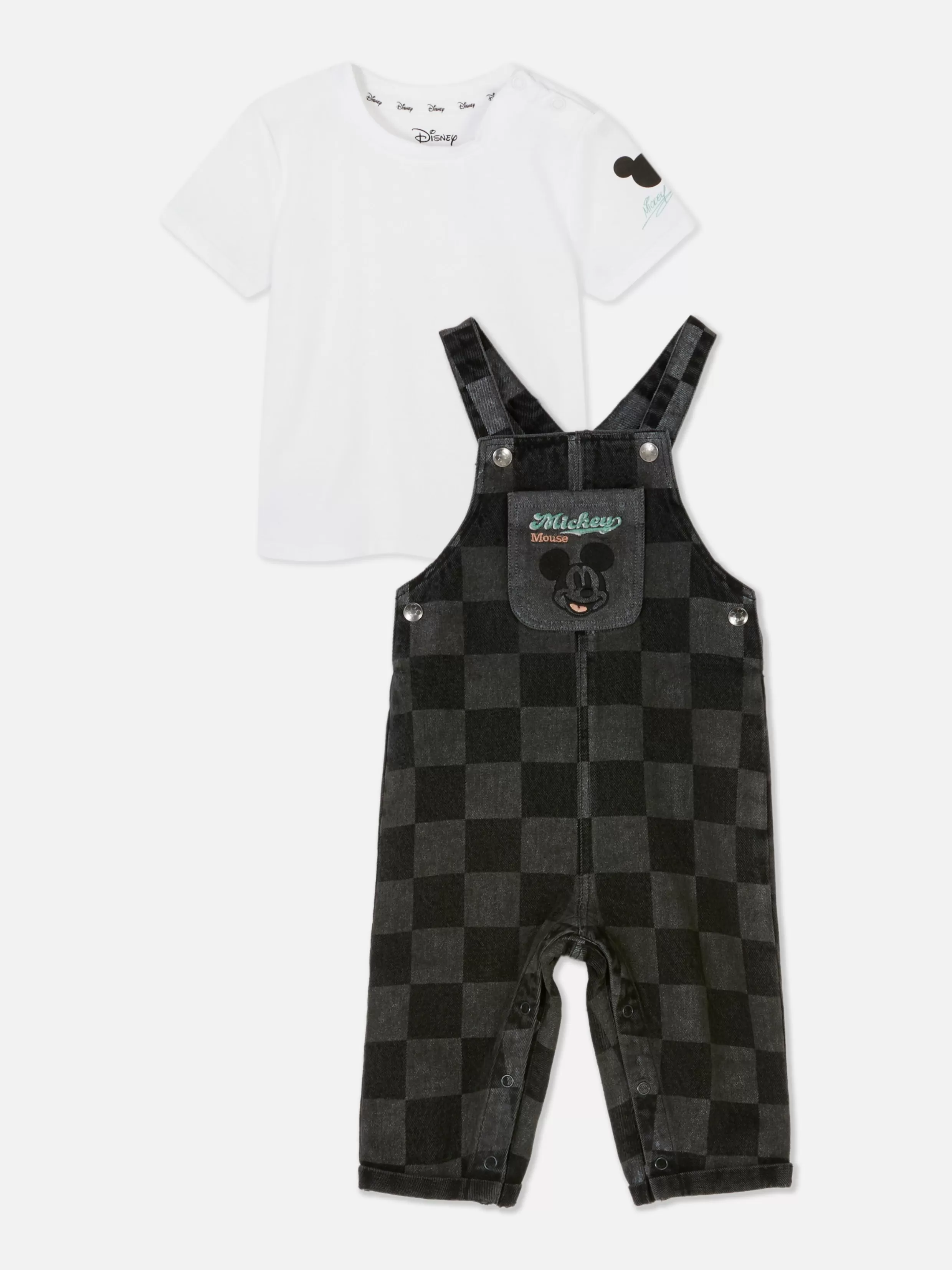 Sale Disney’s Mickey Mouse Checkerboard Overall Set BOY Sets And Outfits