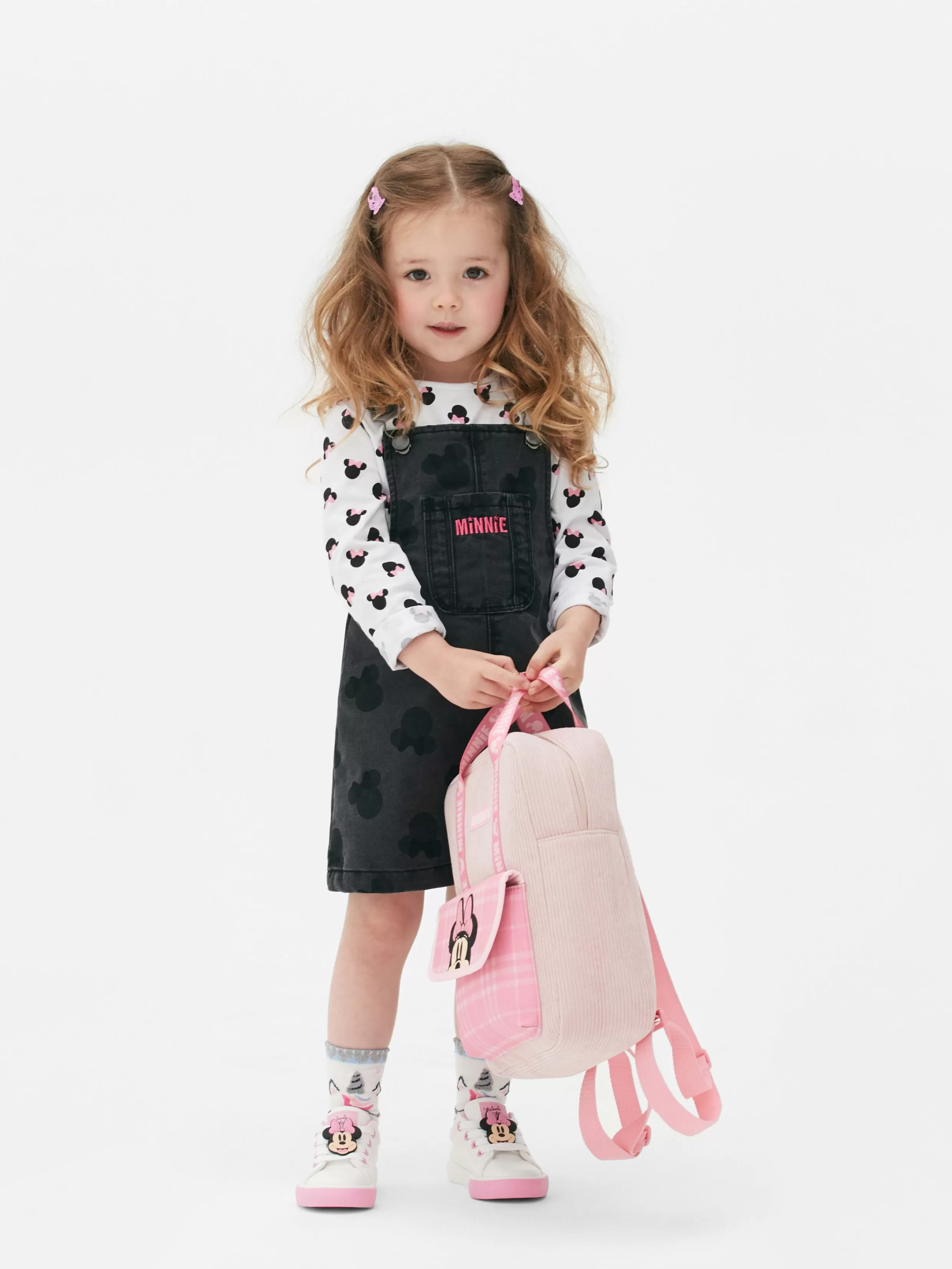 Outlet Disney’s Minnie Mouse Overall Dress Set Kids Dresses | Sets And Outfits