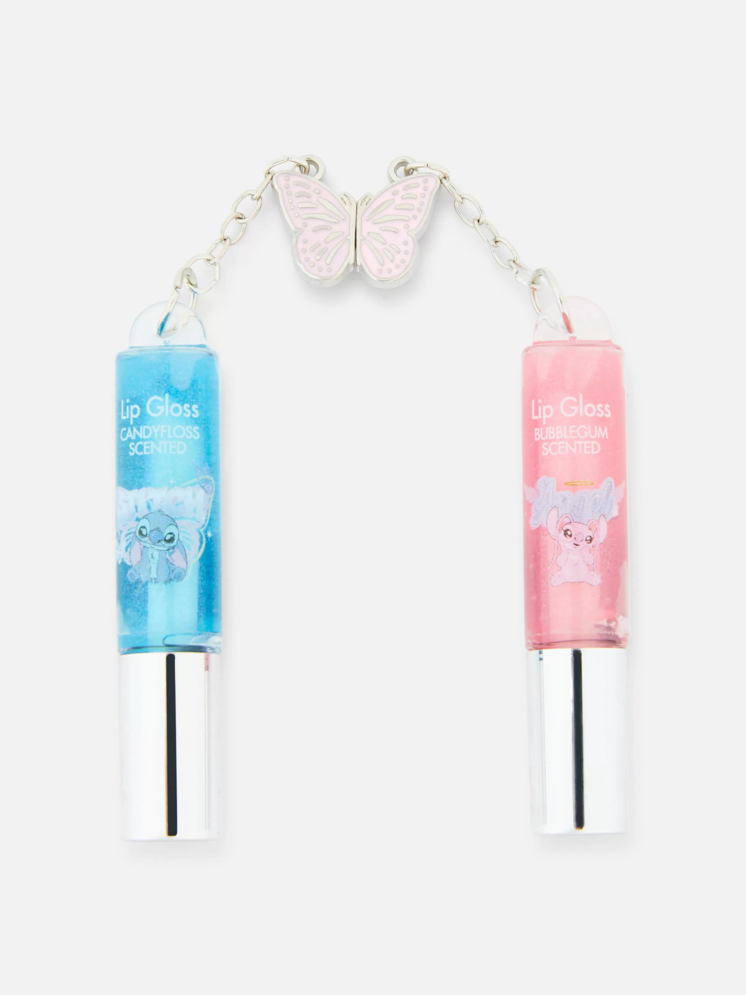 New Disney’s Stitch And Angel Charm Lip Gloss Set Lip Gloss