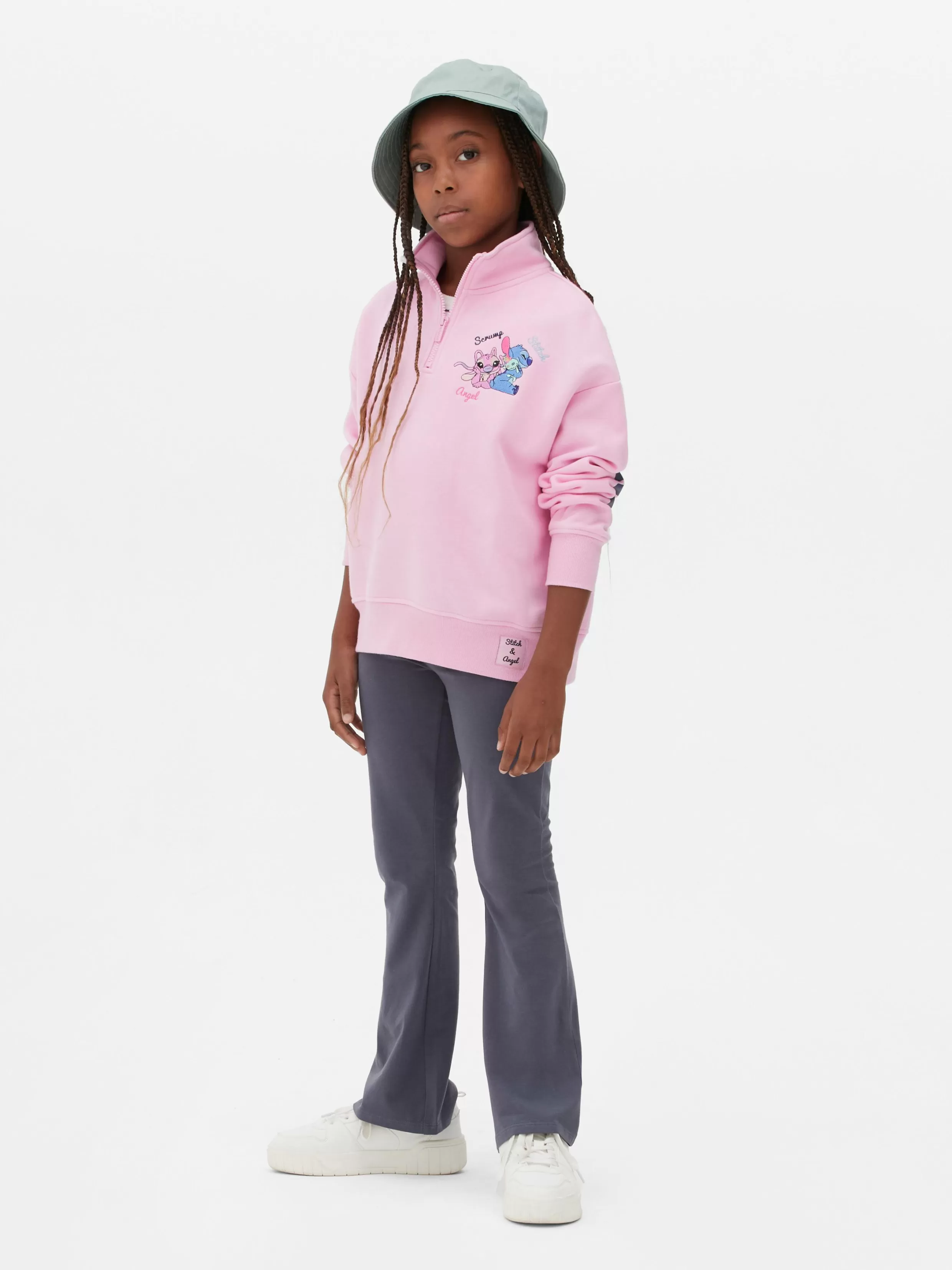 New Disney’s Stitch And Angel Half-Zip Pullover Kids Hoodies And Sweatshirts