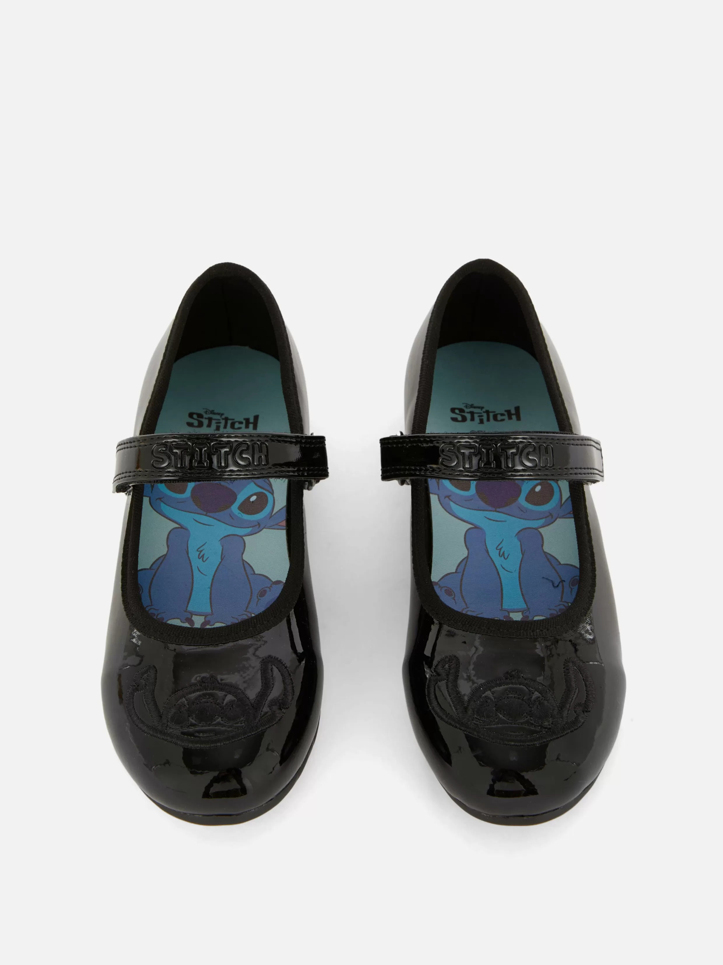 Fashion Disney’s Stitch Patent Ballet School Shoes Kids Flats