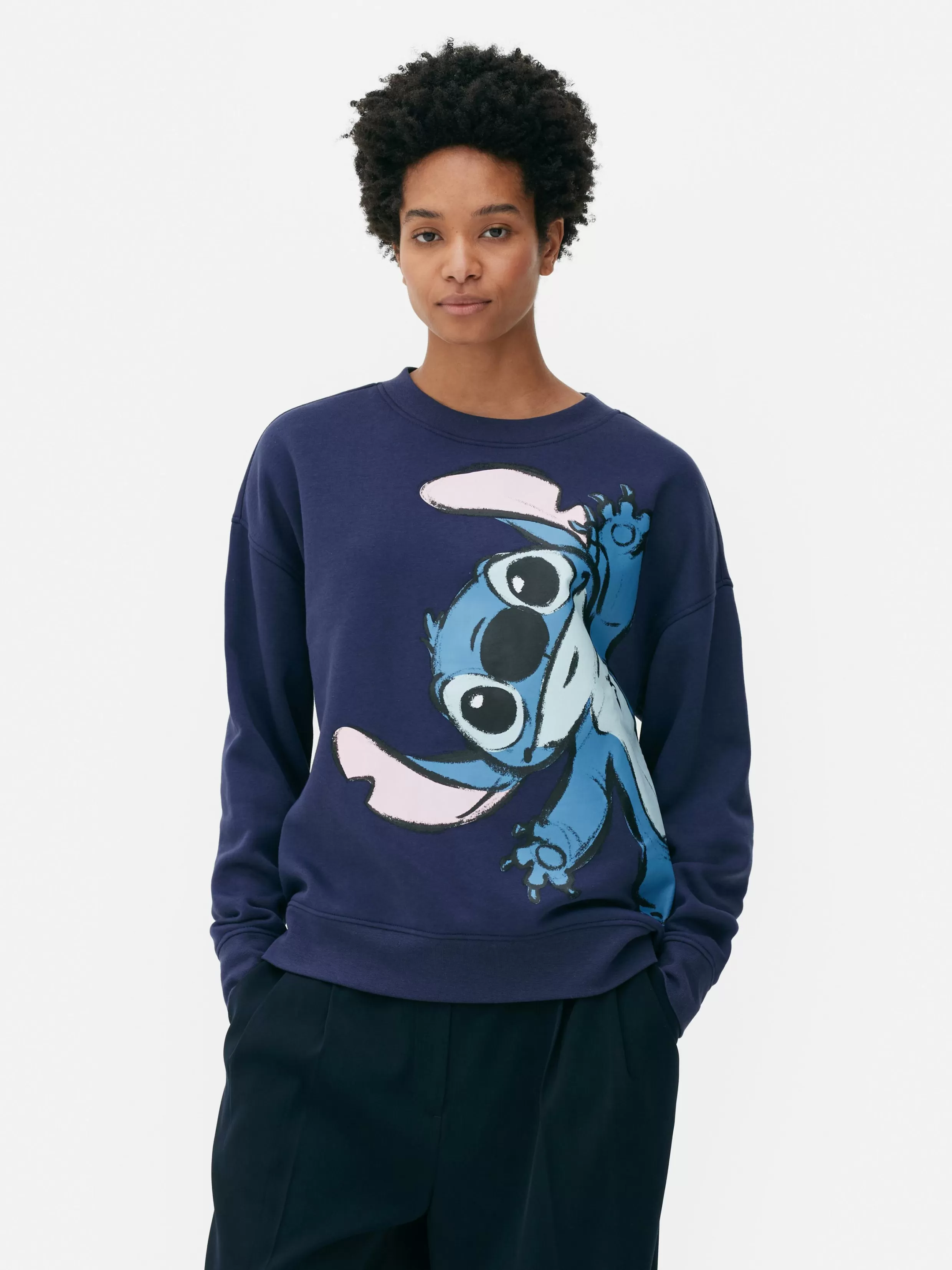 Discount Disney’s Stitch Slouchy Sweatshirt Women Hoodies And Sweatshirts