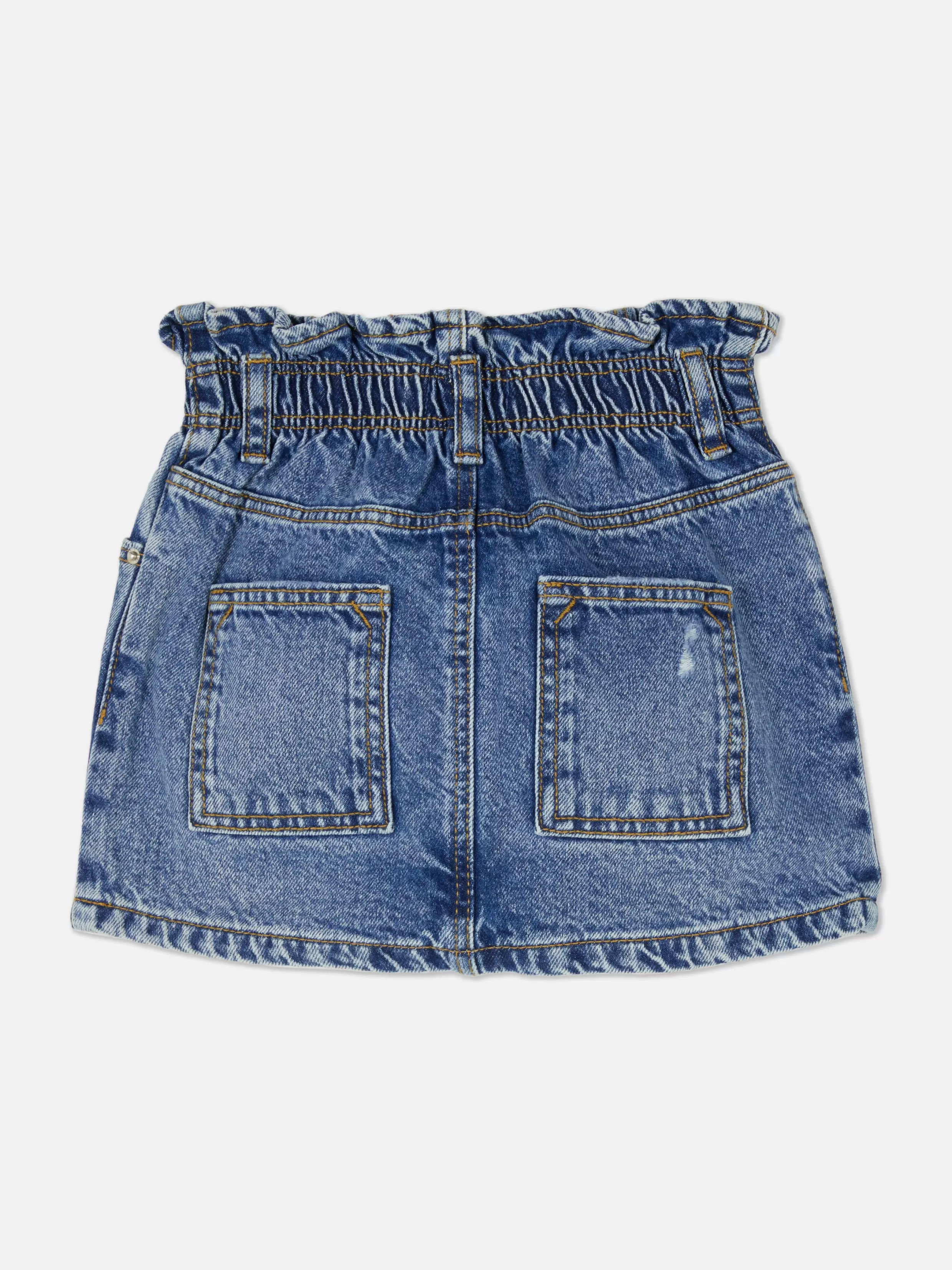 Online Distressed Denim Paperbag Skirt Kids Skirts