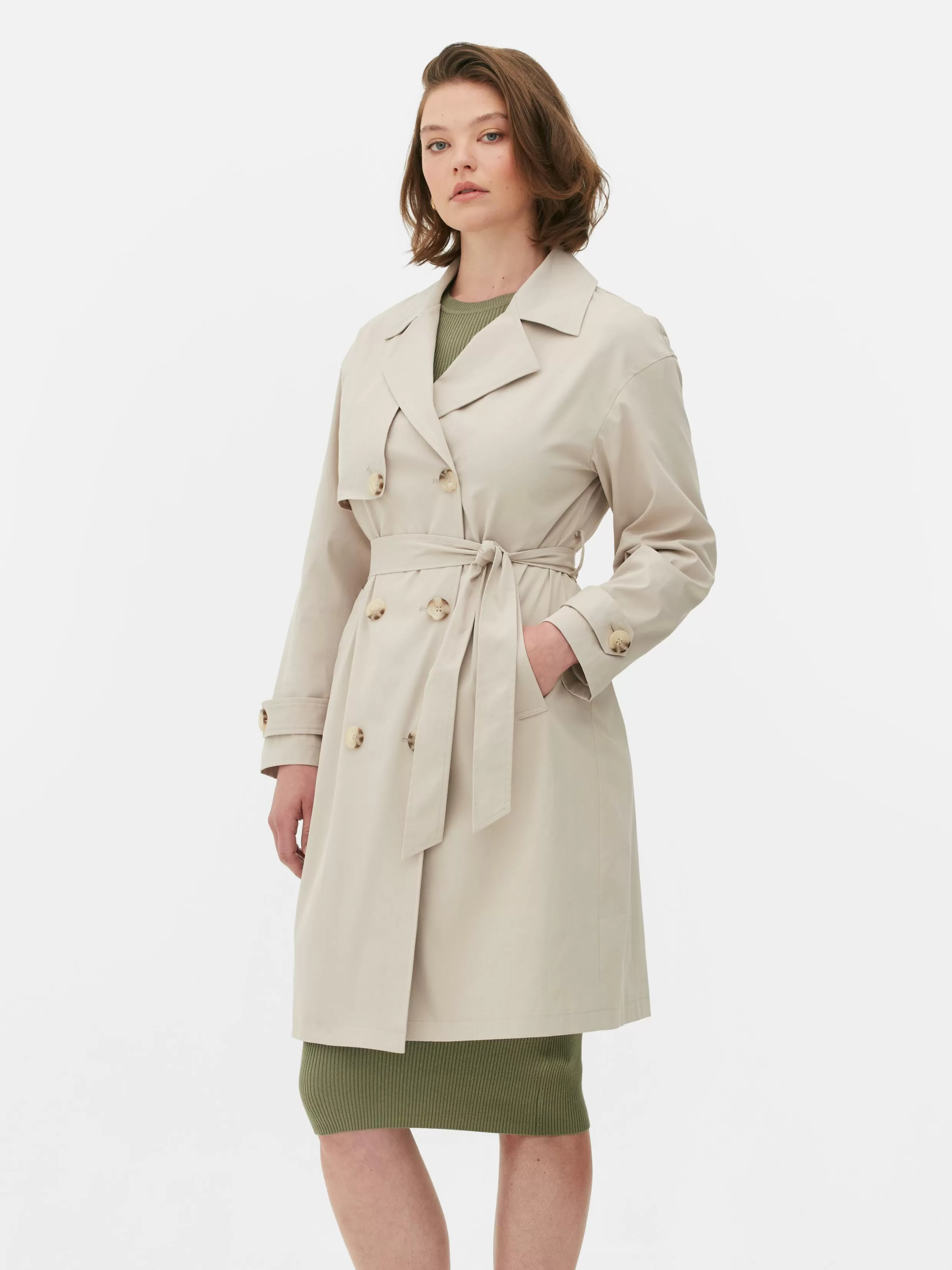 Flash Sale Double-Breasted Belted Trench Women Coats And Jackets