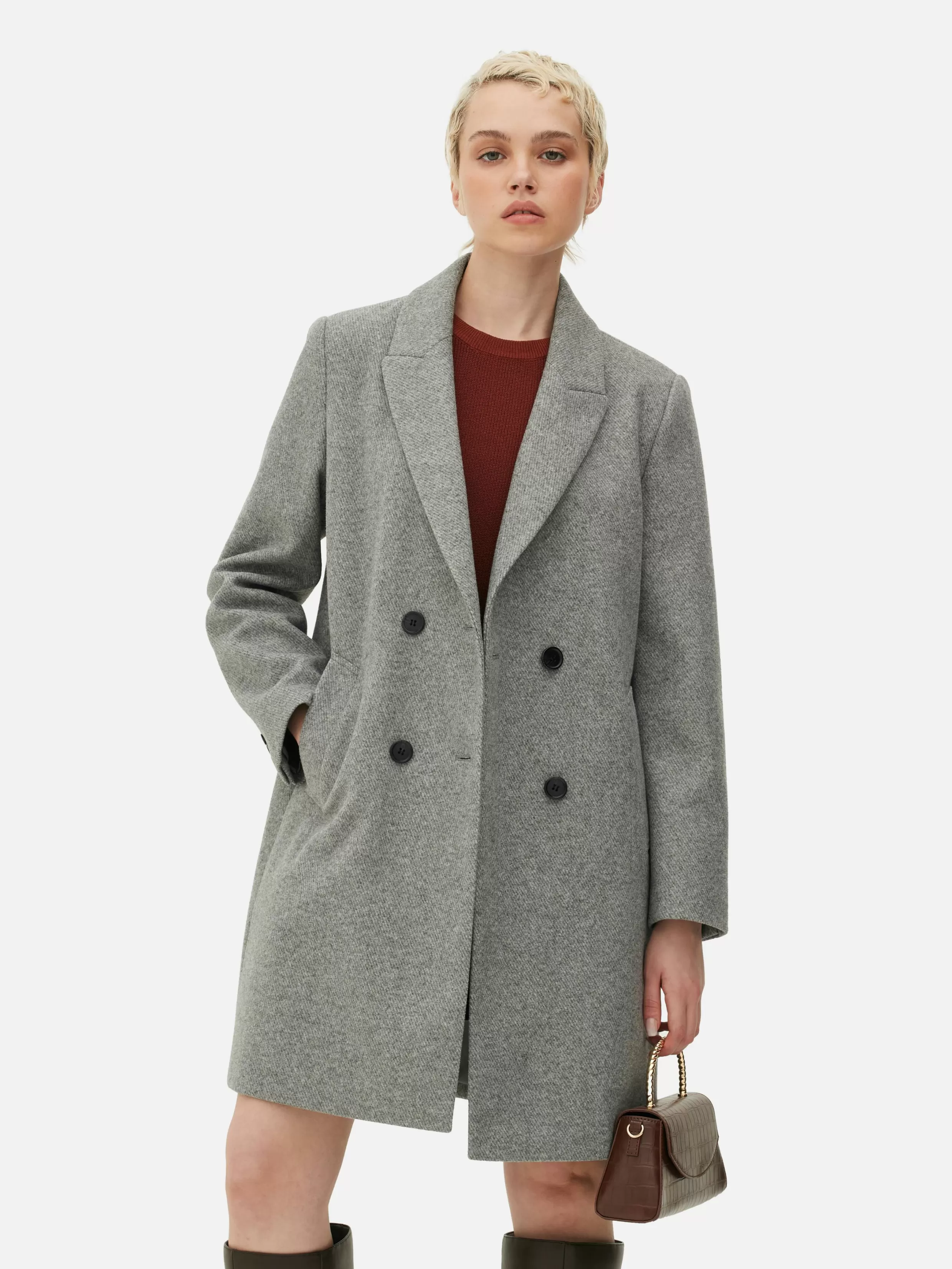 Discount Double-Breasted Twill Coat Women Coats And Jackets