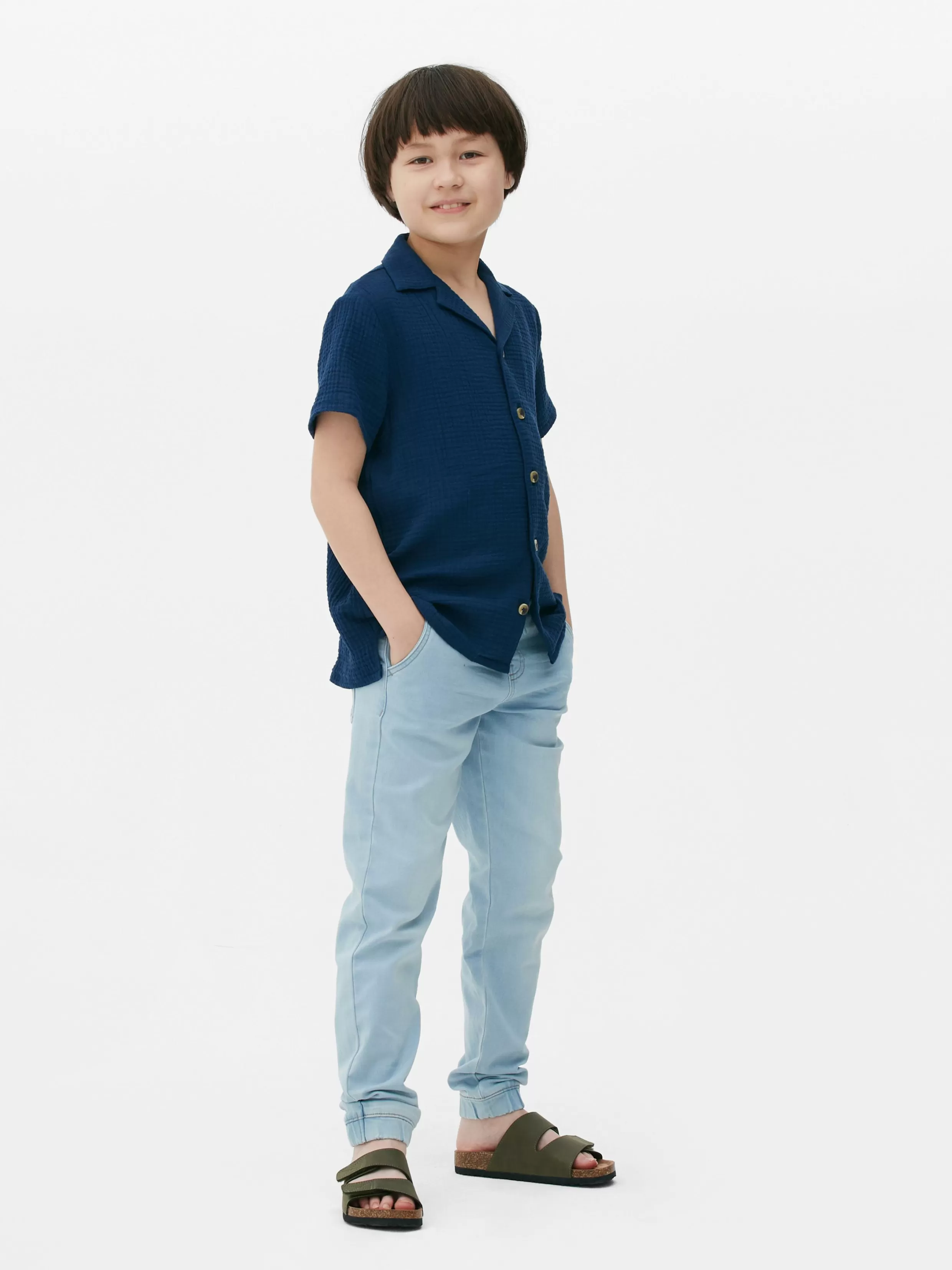 Cheap Drawstring Denim Joggers Kids/BOY Jeans