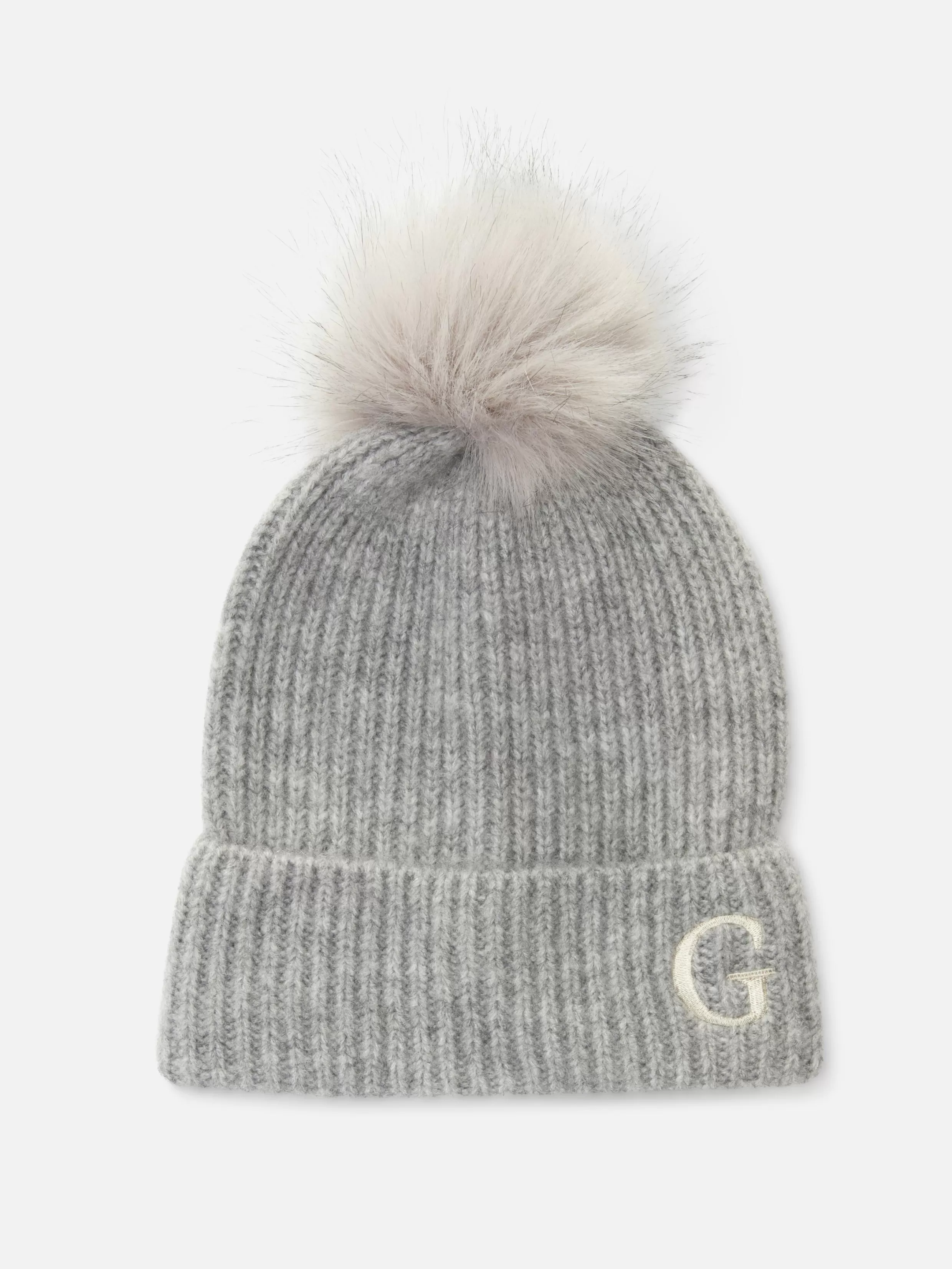 Online Embroidered Initial Pompom Beanie Women Hats, Gloves And Scarves