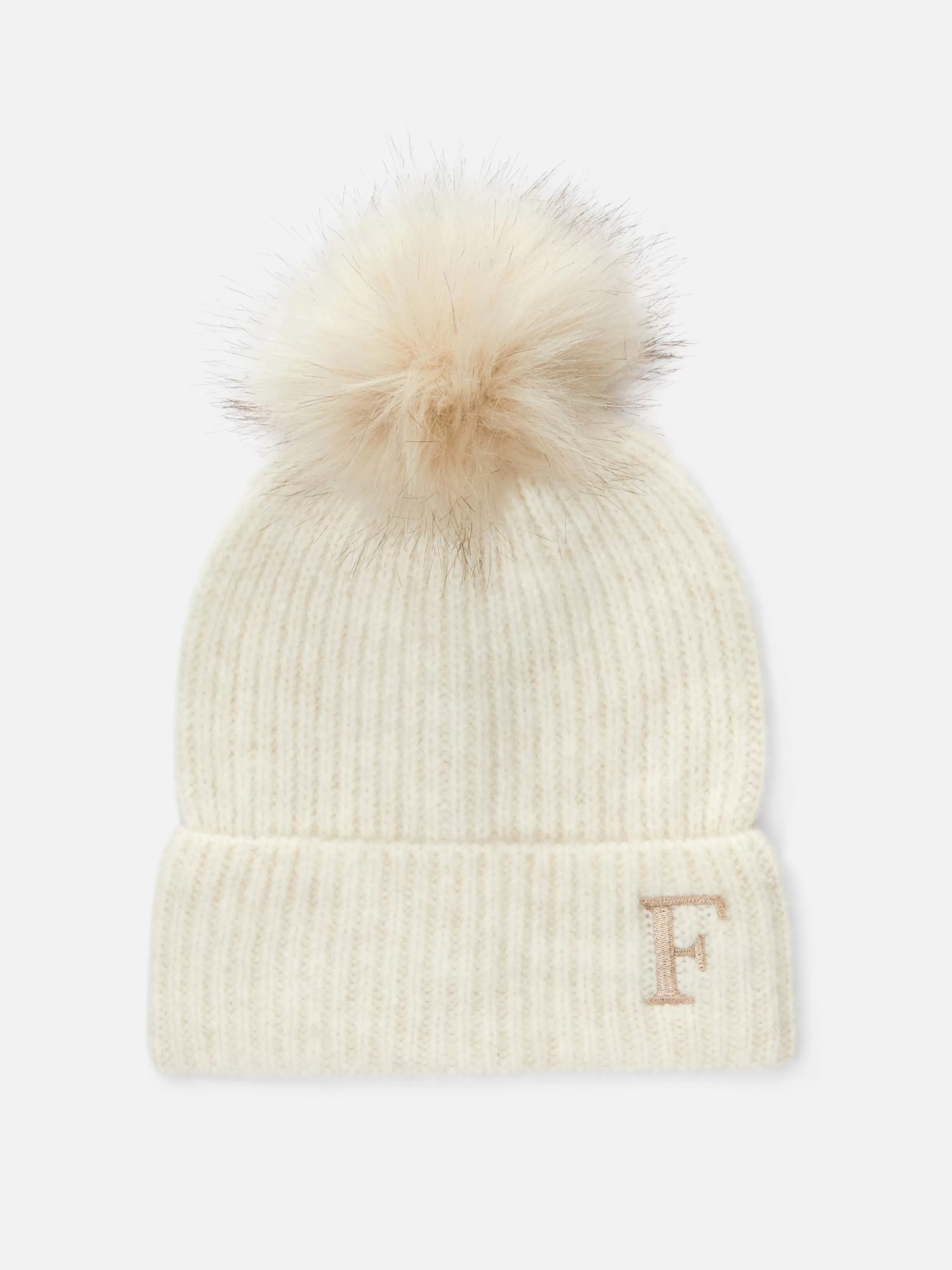 Cheap Embroidered Initial Pompom Beanie Women Hats, Gloves And Scarves