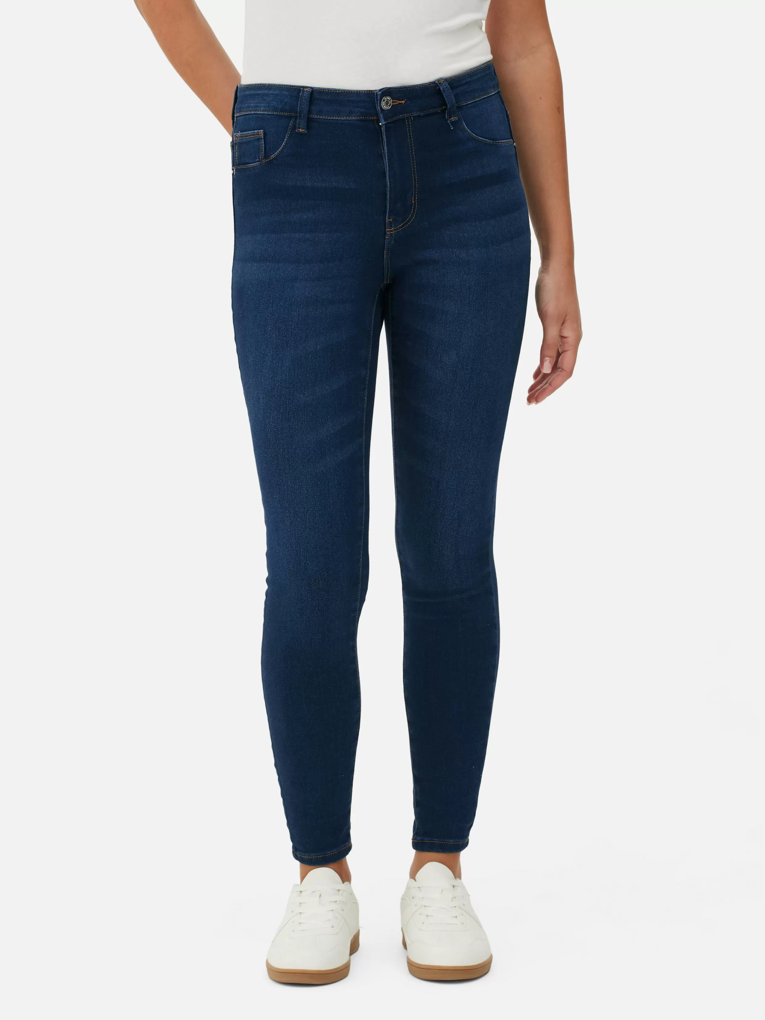 New Essential Mid-Rise Skinny Jeans Women Denim | Jeans