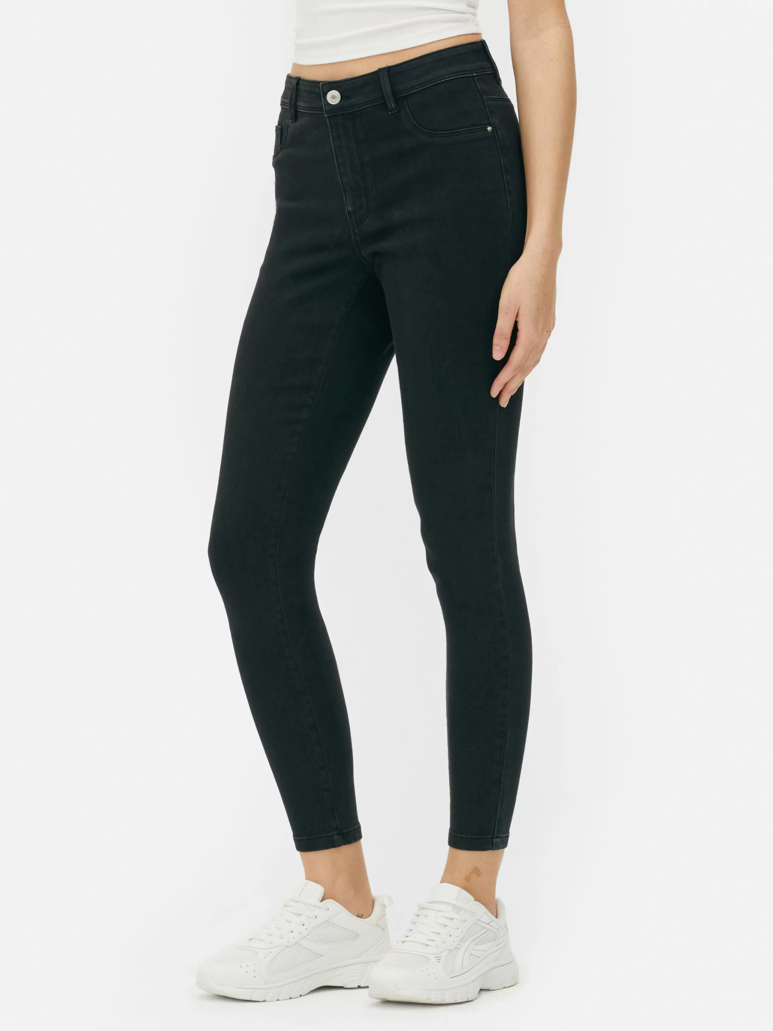 Shop Essential Mid-Rise Skinny Jeans Women Jeans