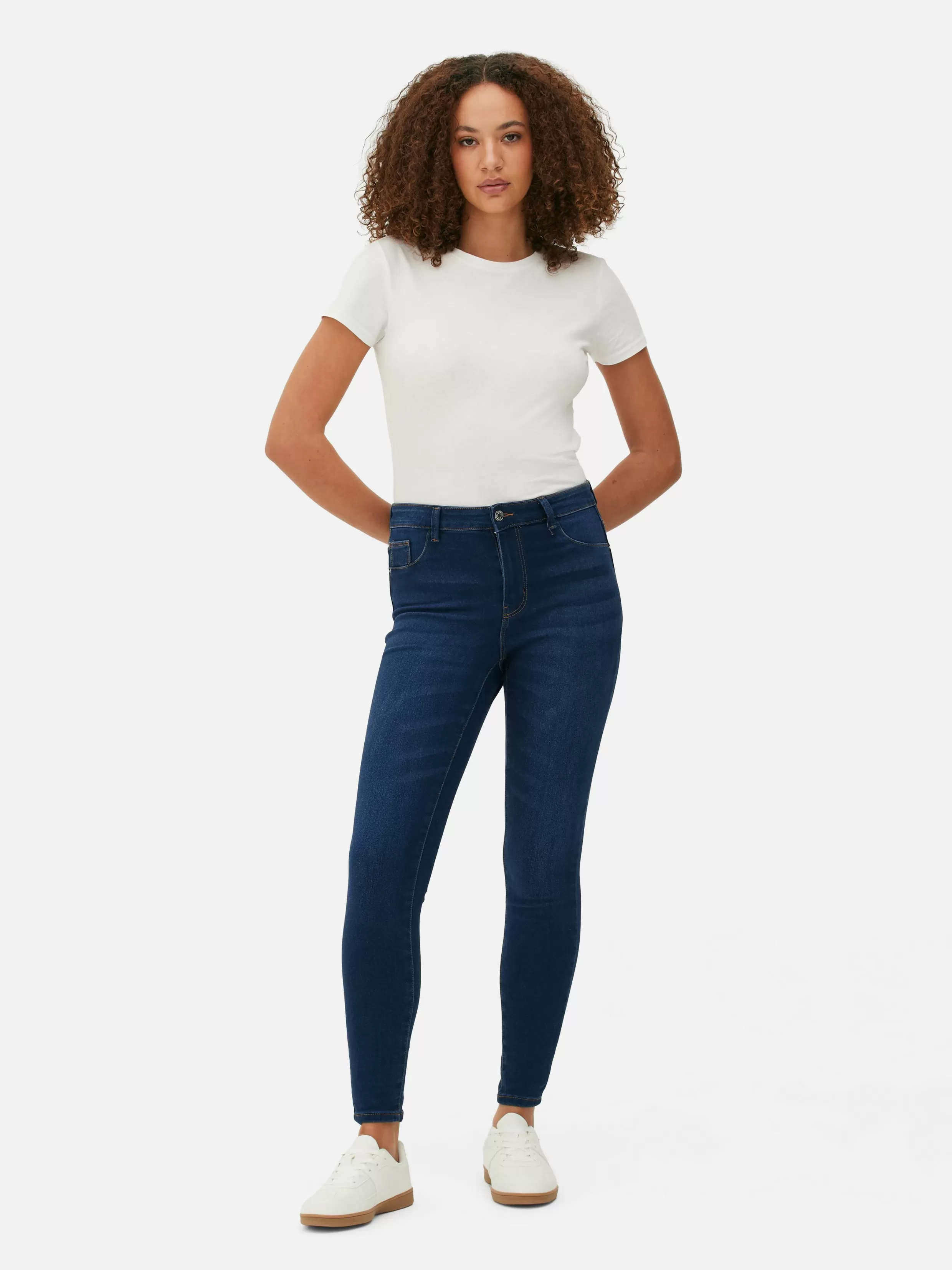 New Essential Mid-Rise Skinny Jeans Women Denim | Jeans