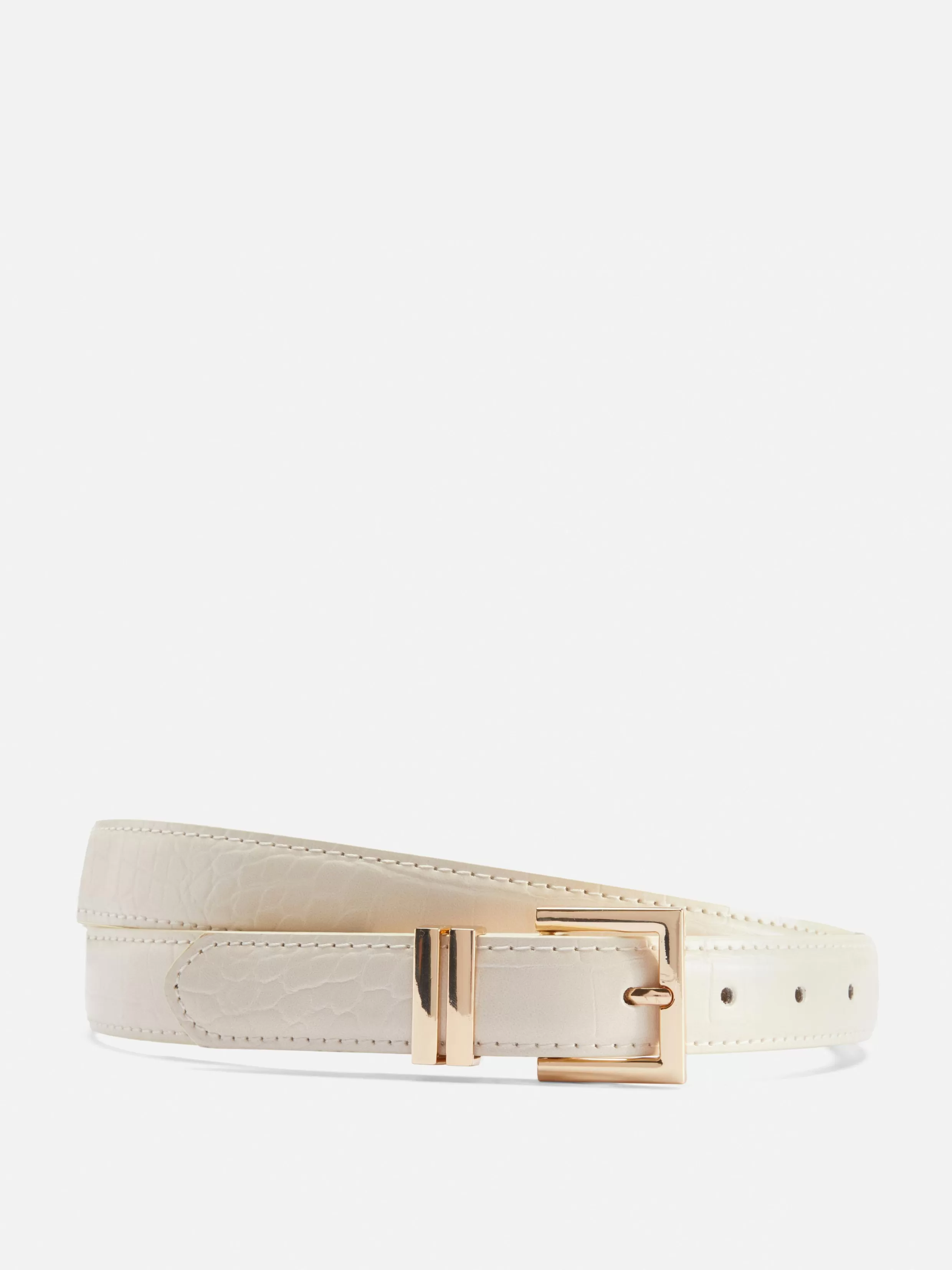 Sale Faux Croc Square Buckle Belt Women Belts