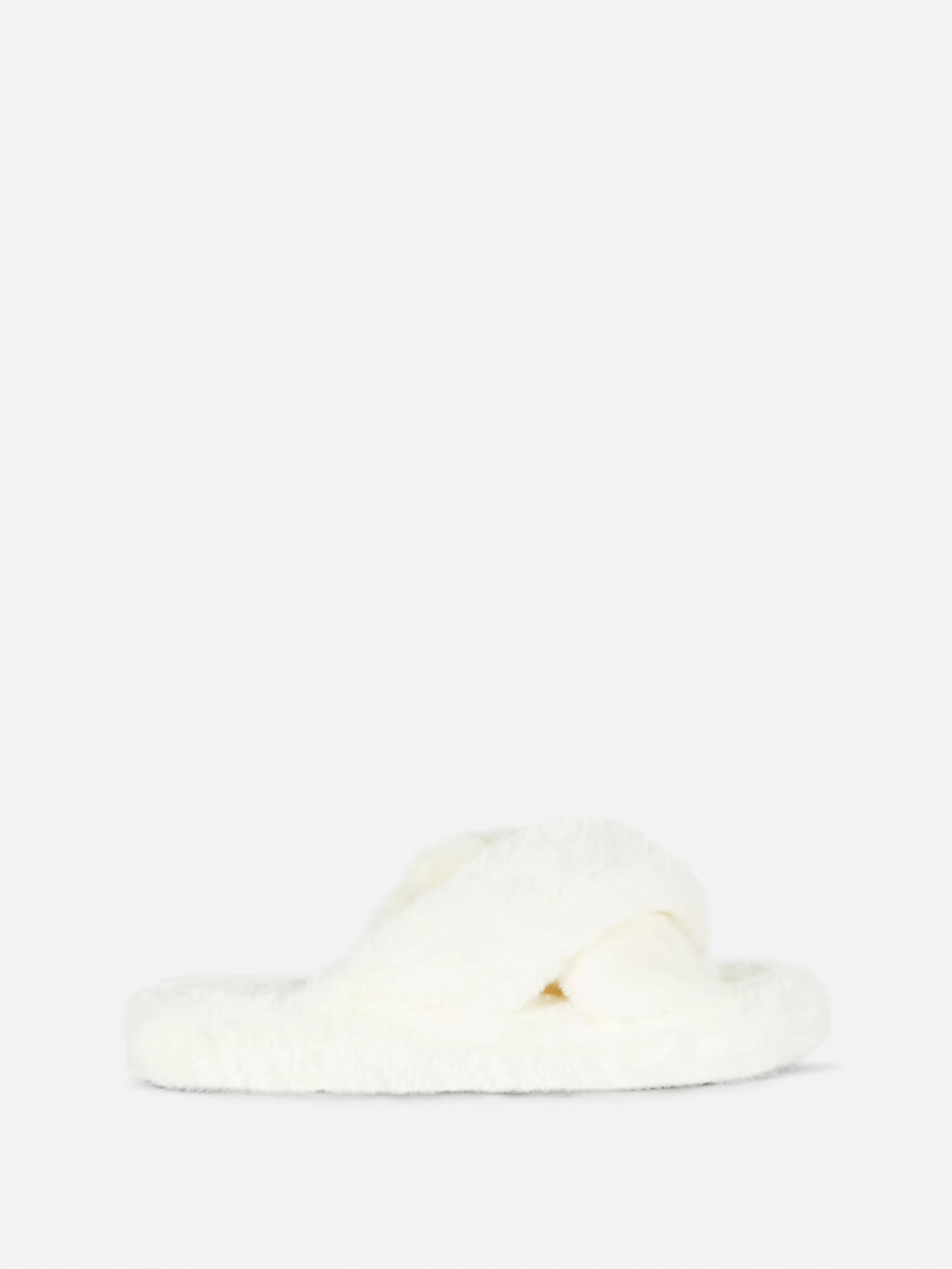 Best Sale Faux Fur Cross Strap Slippers Kids Slippers