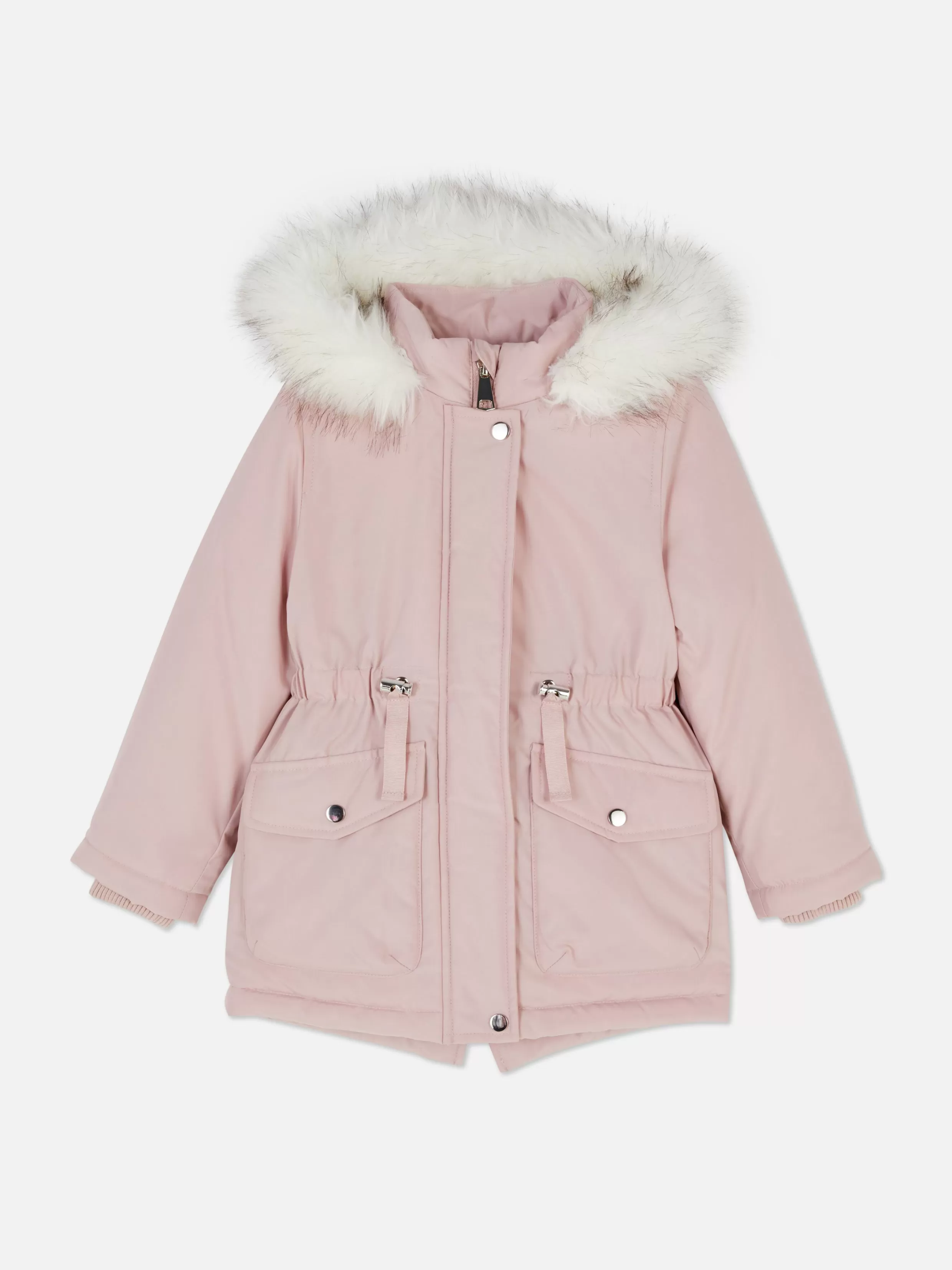 Outlet Faux Fur Hood Parka Kids Coats And Jackets