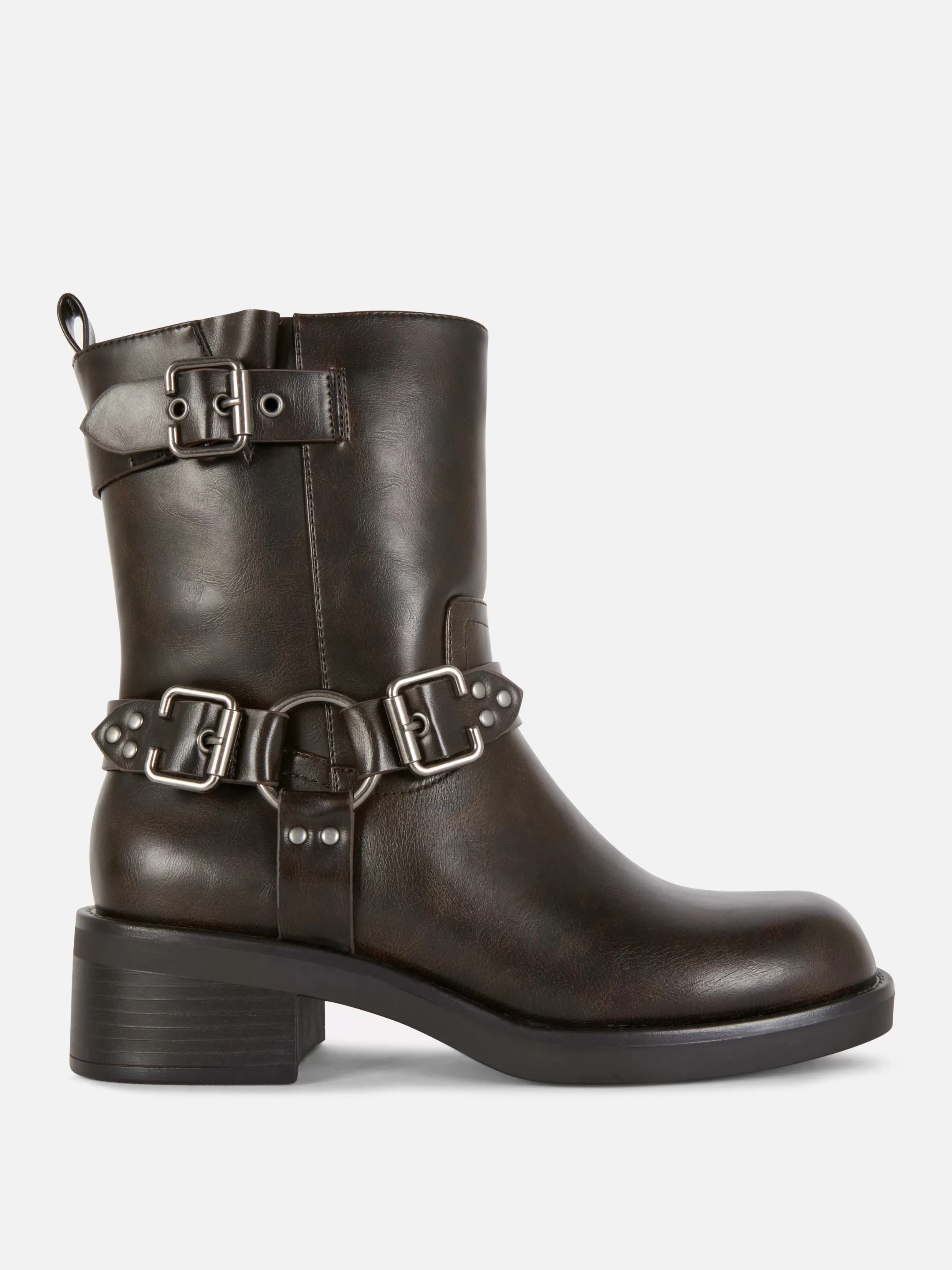 Outlet Faux Leather Biker Boots Women Boots