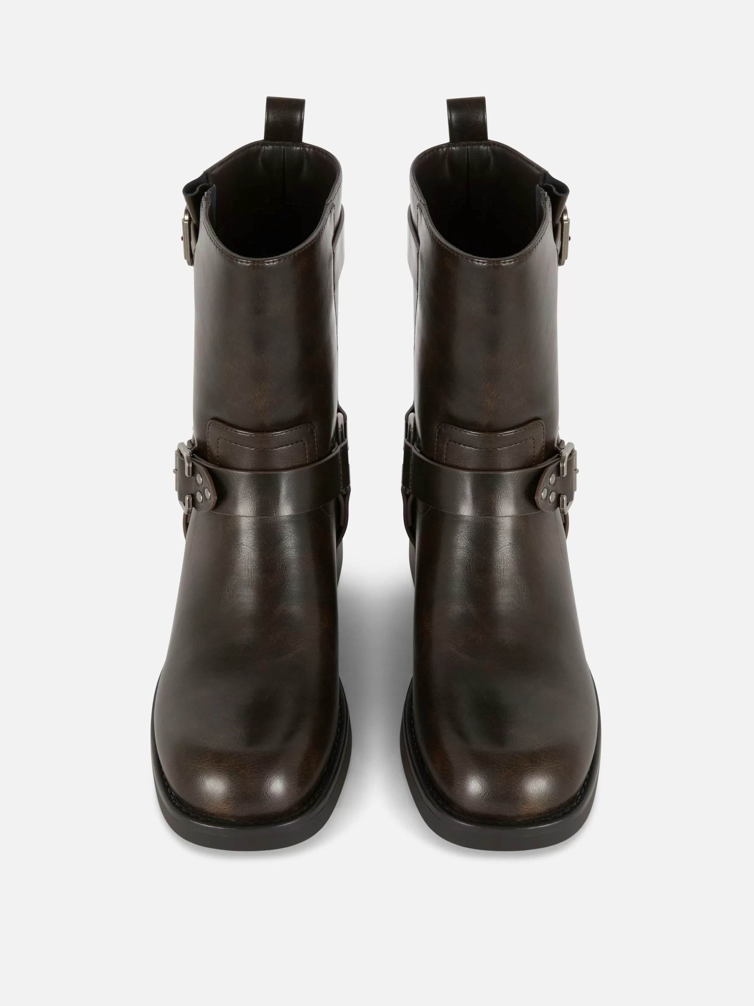 Outlet Faux Leather Biker Boots Women Boots