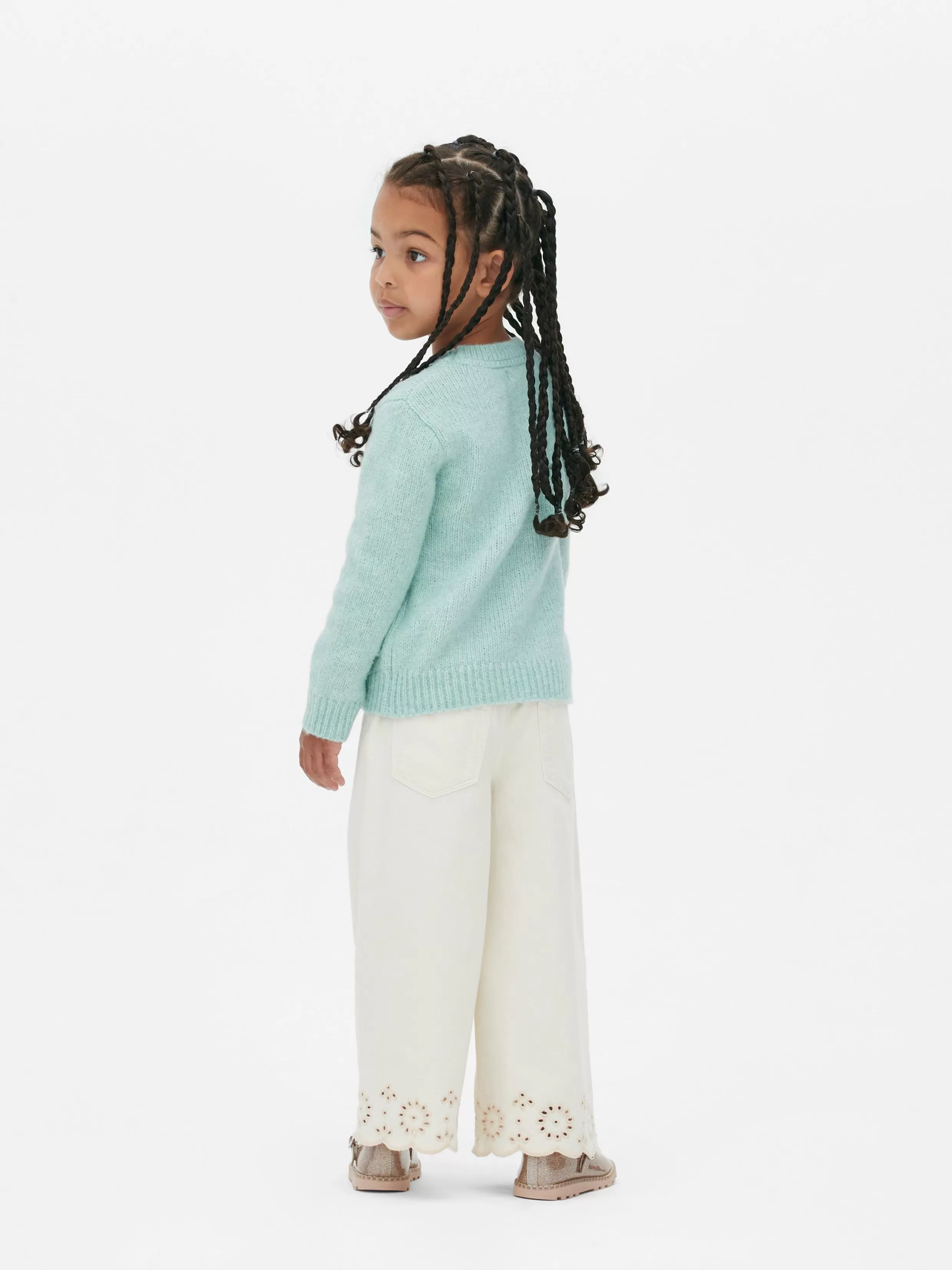 Outlet Floral Embroidered Knit Sweater Kids Sweaters And Cardigans