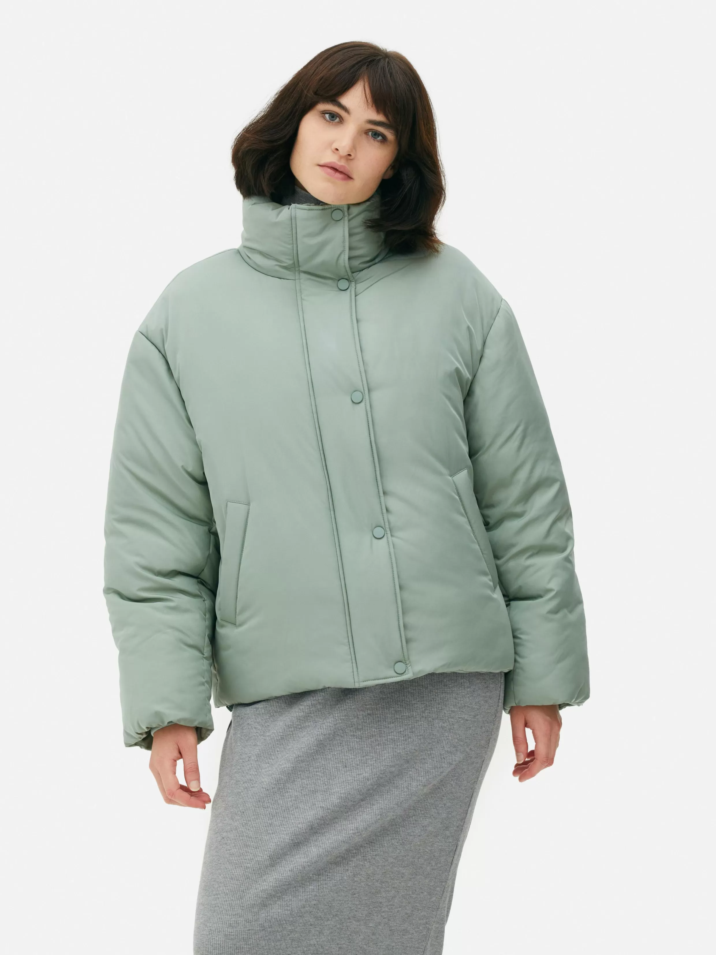 Best Funnel Neck Puffer Jacket Women Coats And Jackets