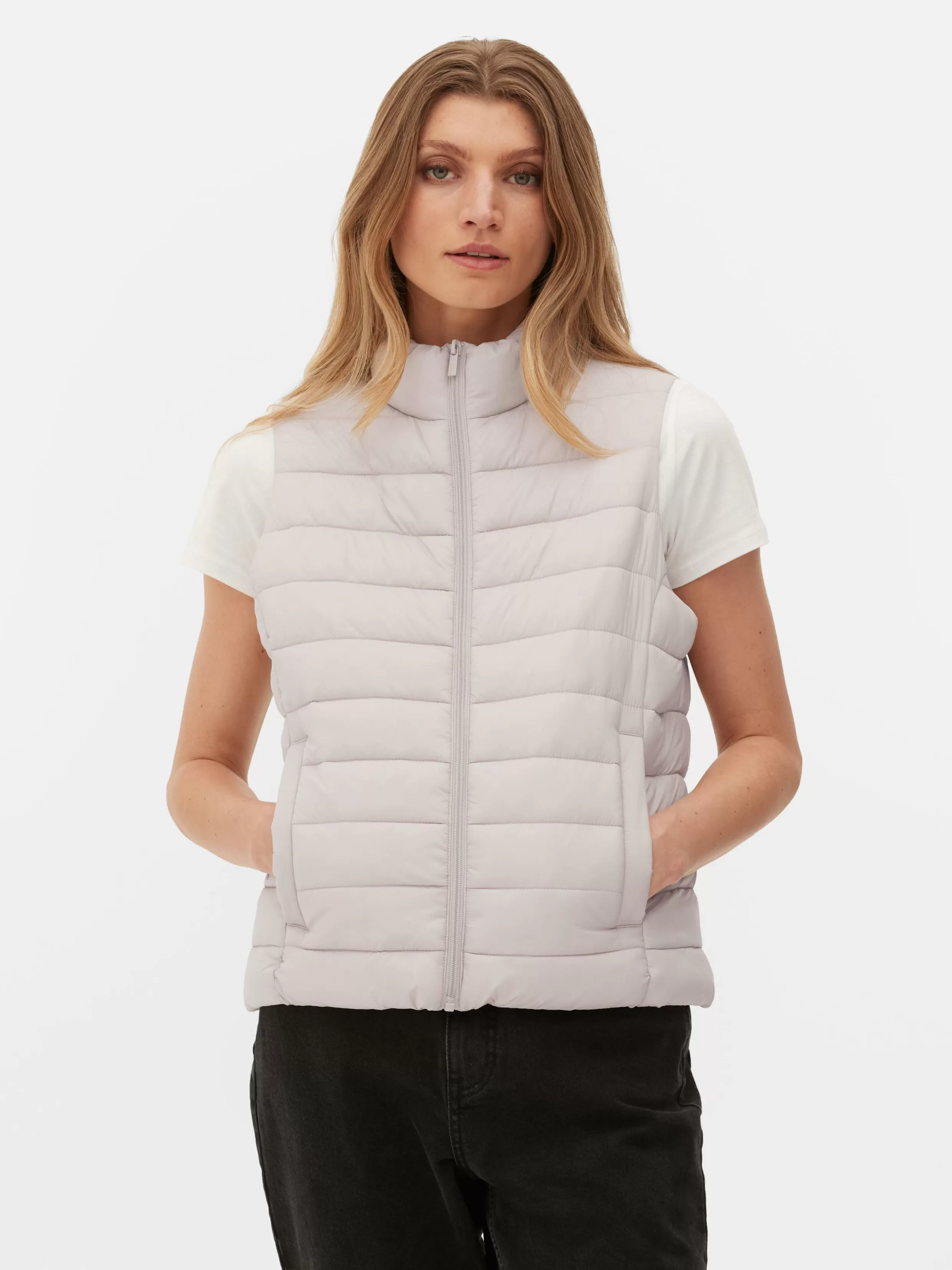 Discount Funnel Neck Vest Women Coats And Jackets