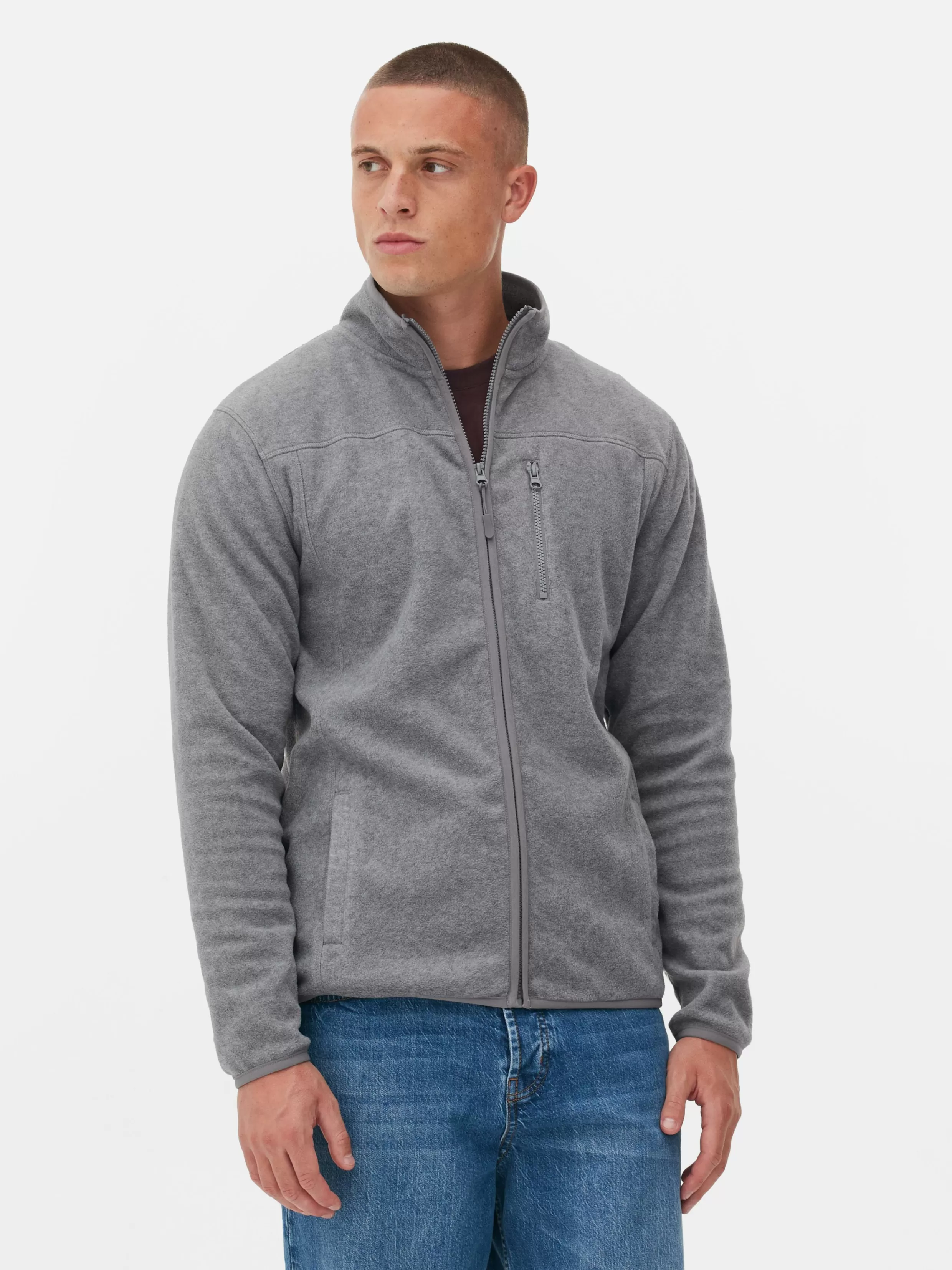 Store Funnel Neck Zip Fleece Coats And Jackets