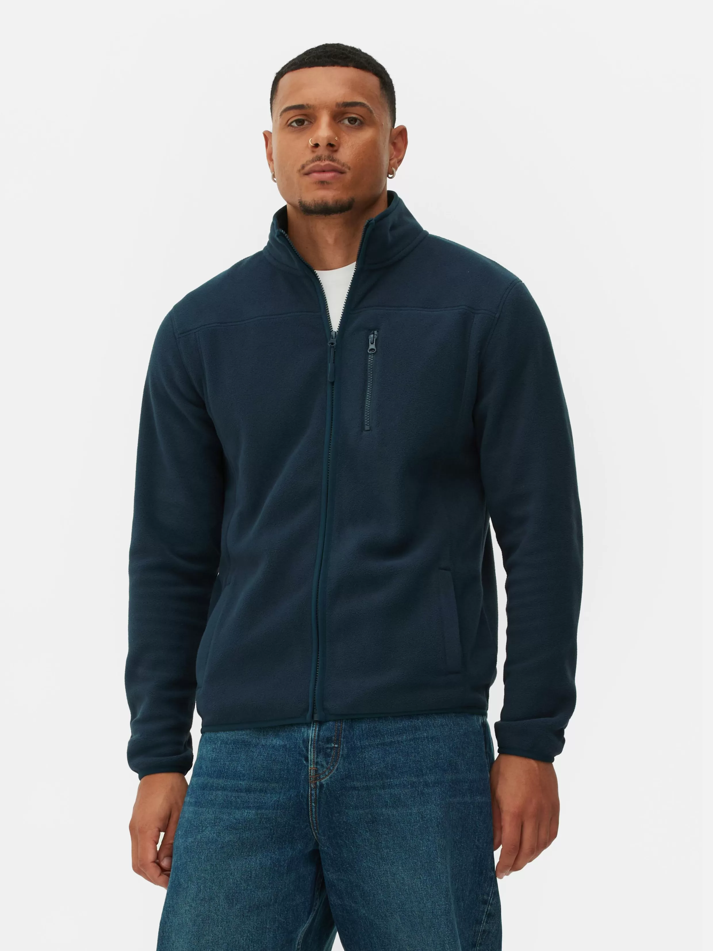 Outlet Funnel Neck Zip Fleece Coats And Jackets