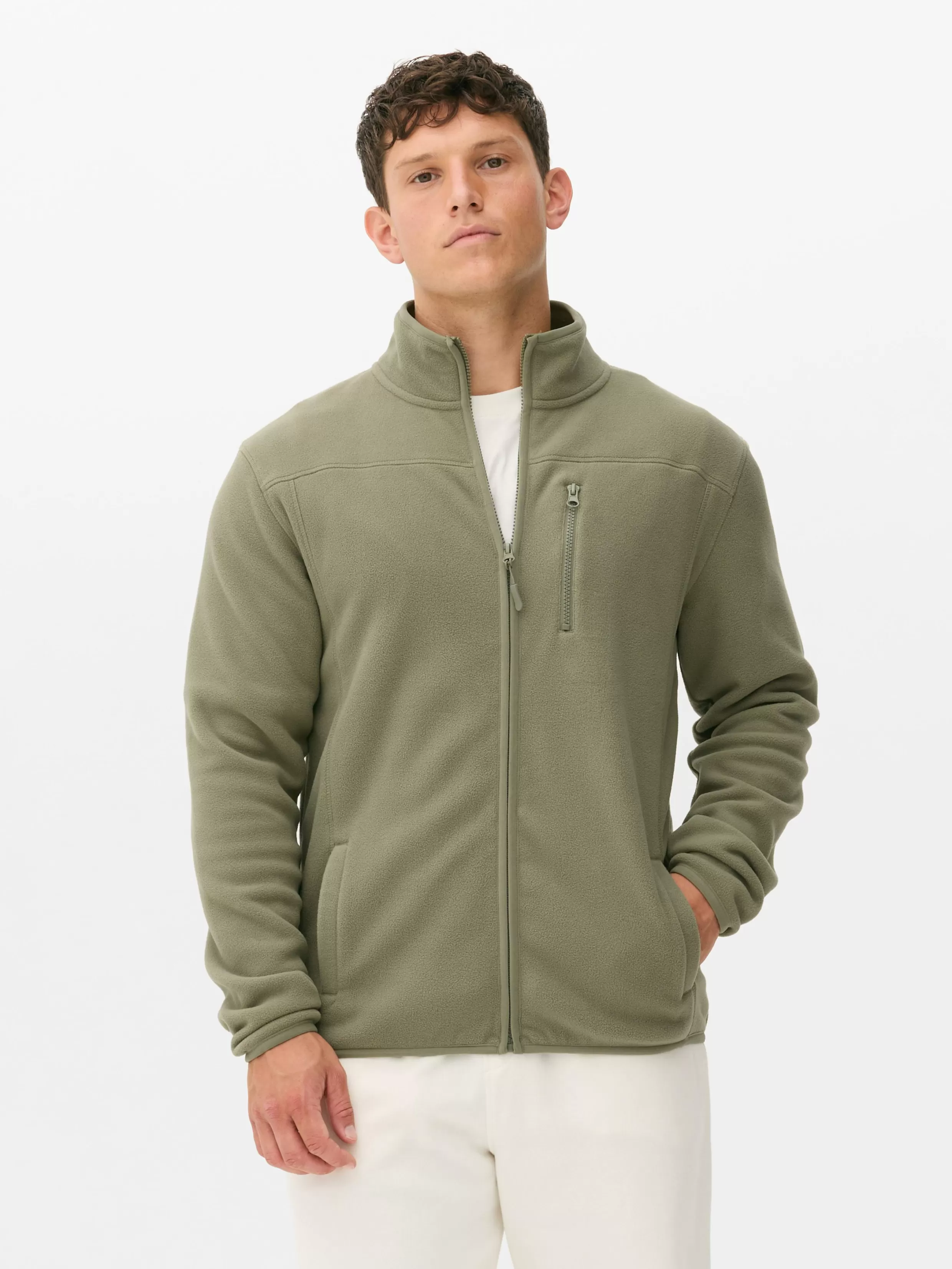 Online Funnel Neck Zip Fleece Coats And Jackets