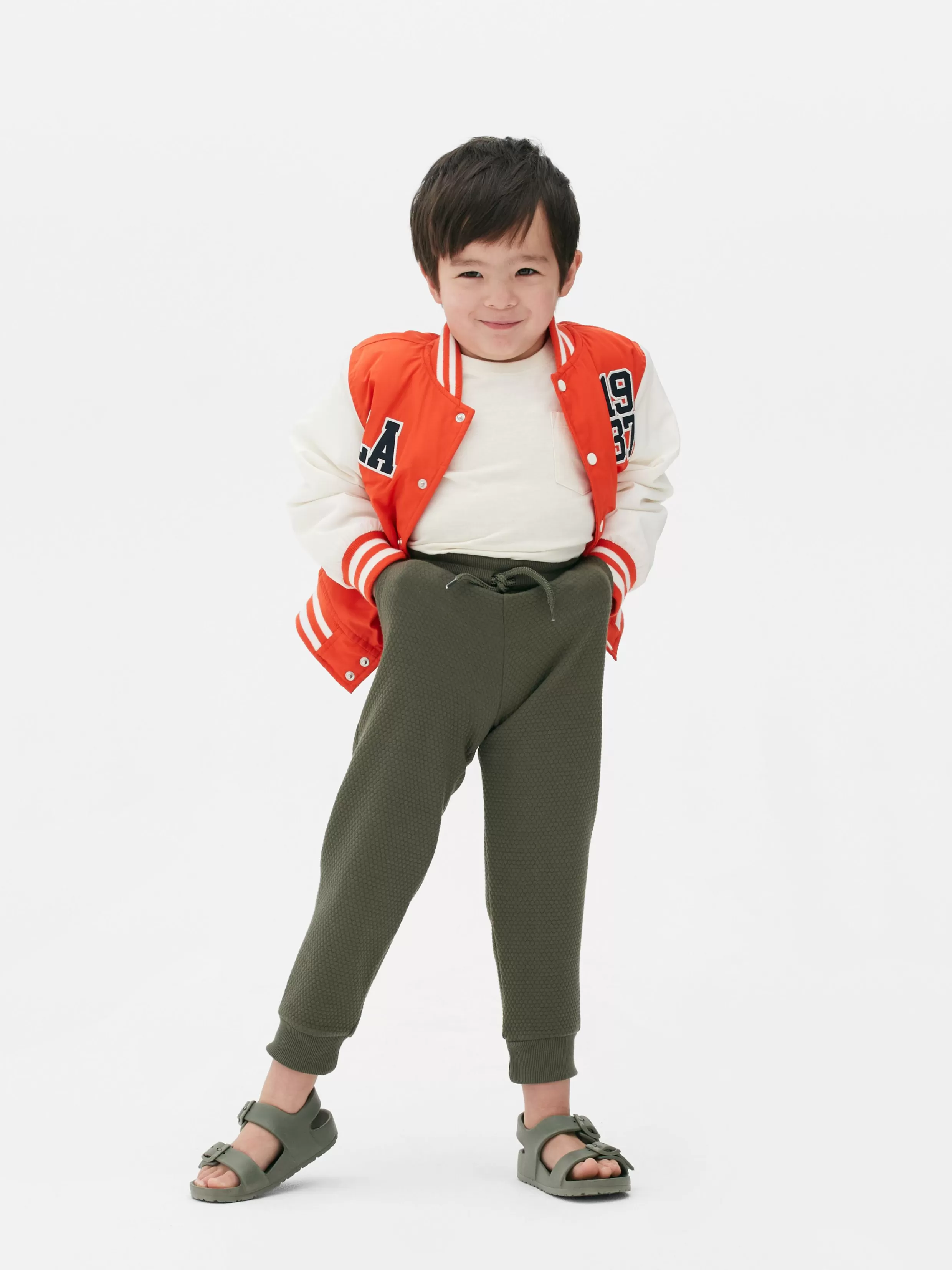 Discount Geometric Texture Joggers Kids/BOY Joggers