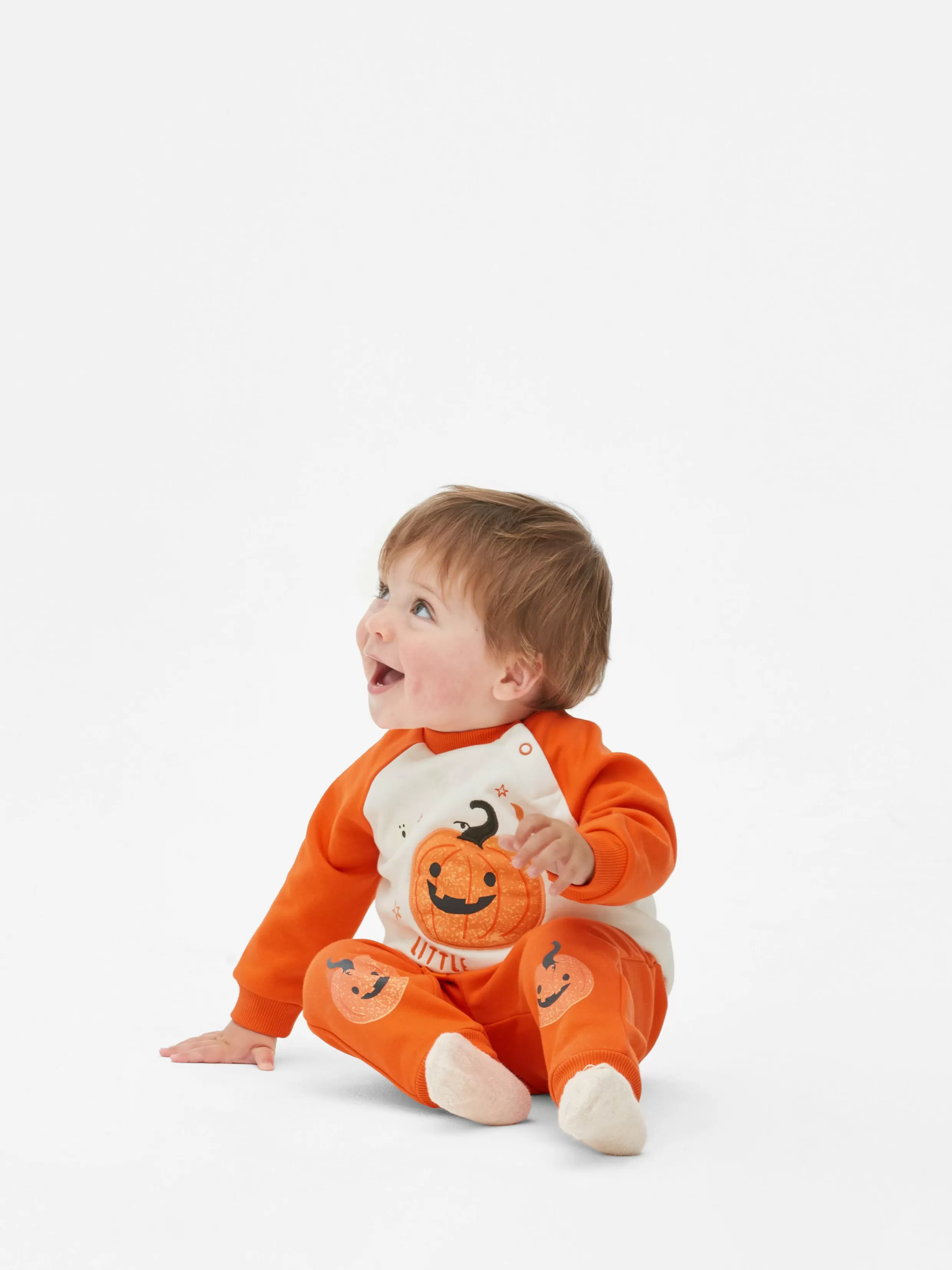 Best Sale Halloween Pumpkin Sweatshirt And Joggers Set Kids/BOY Kids' Halloween Costumes | Sets And Outfits