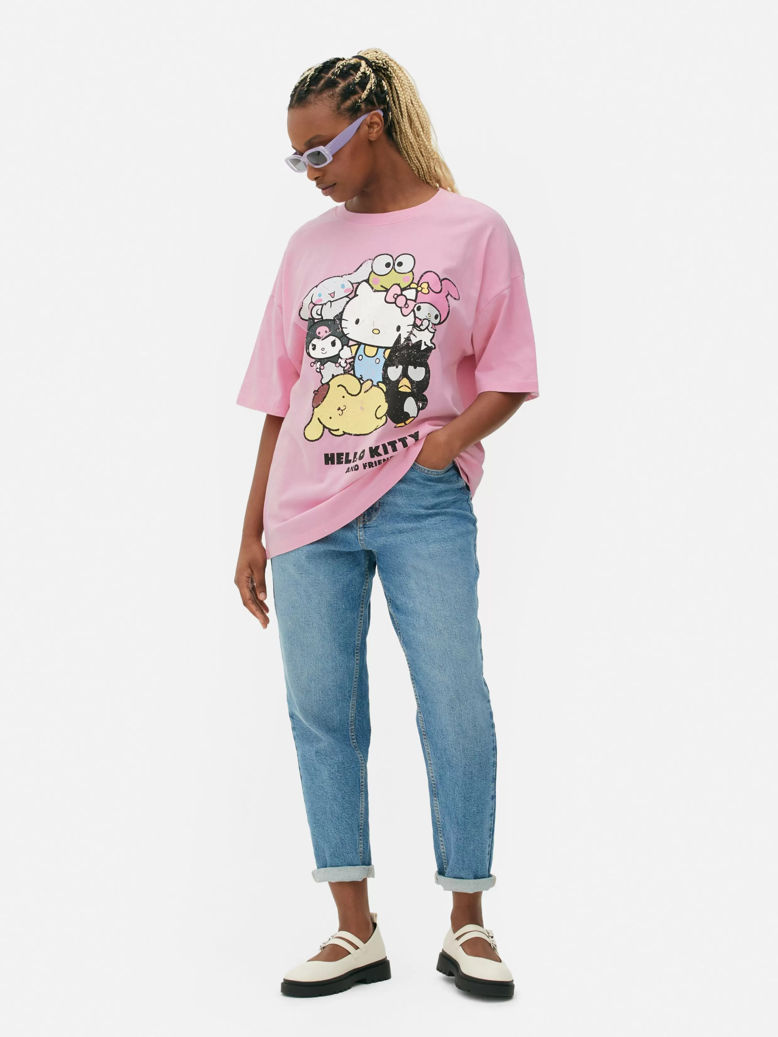 New Hello Kitty And Friends Oversized T-Shirt Women Tops And T-Shirts