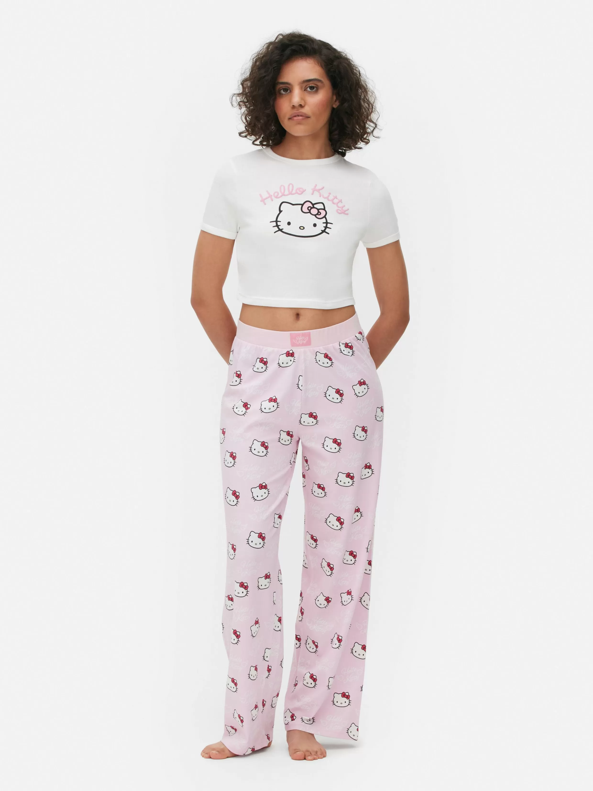 Fashion Hello Kitty Baby Tee Pajama Top Women Pajama Tops