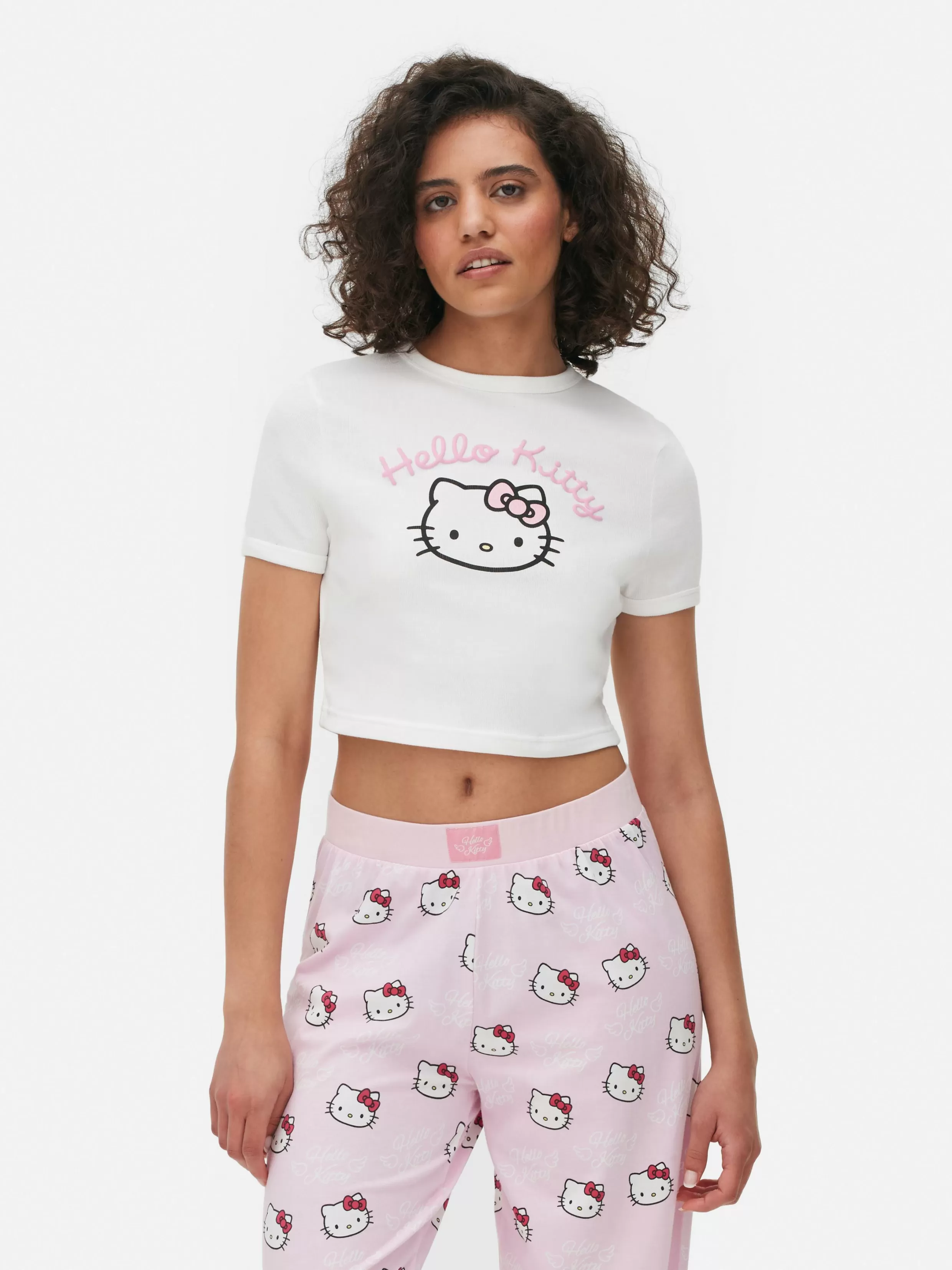 Fashion Hello Kitty Baby Tee Pajama Top Women Pajama Tops