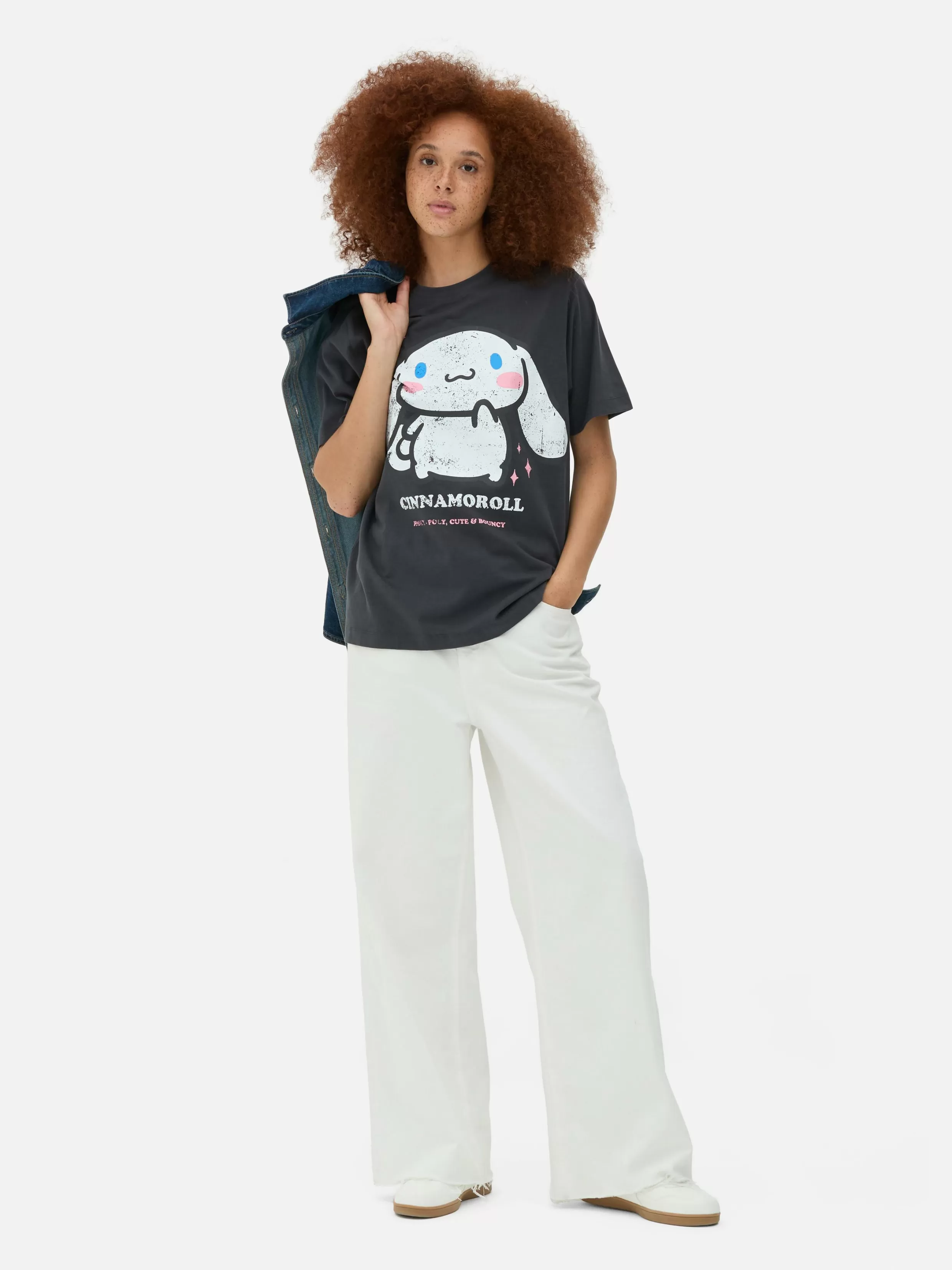 Cheap Hello Kitty Cinnamoroll Oversized T-Shirt Women Graphic Tees And Sweatshirts | Tops And T-Shirts