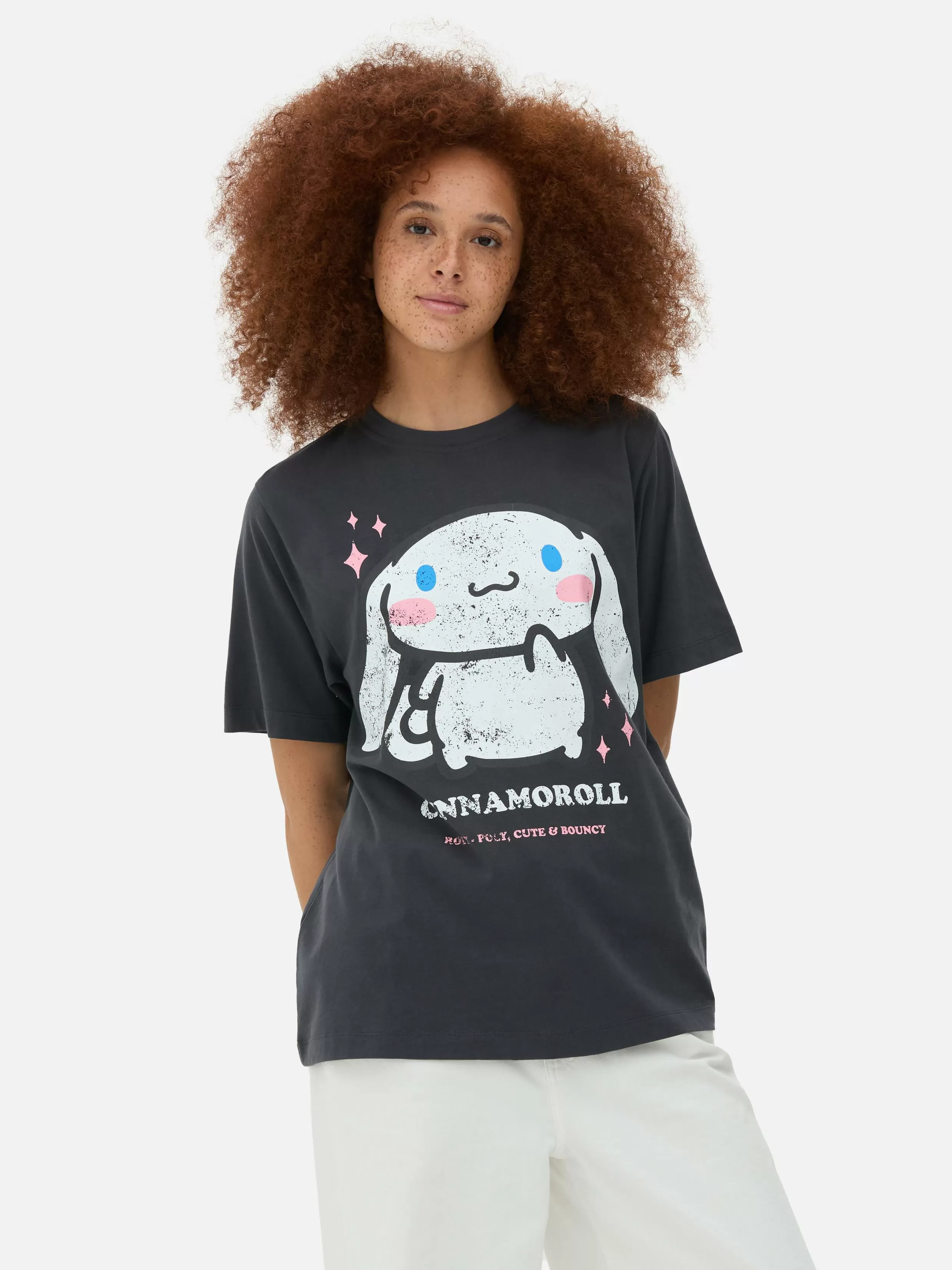 Cheap Hello Kitty Cinnamoroll Oversized T-Shirt Women Graphic Tees And Sweatshirts | Tops And T-Shirts