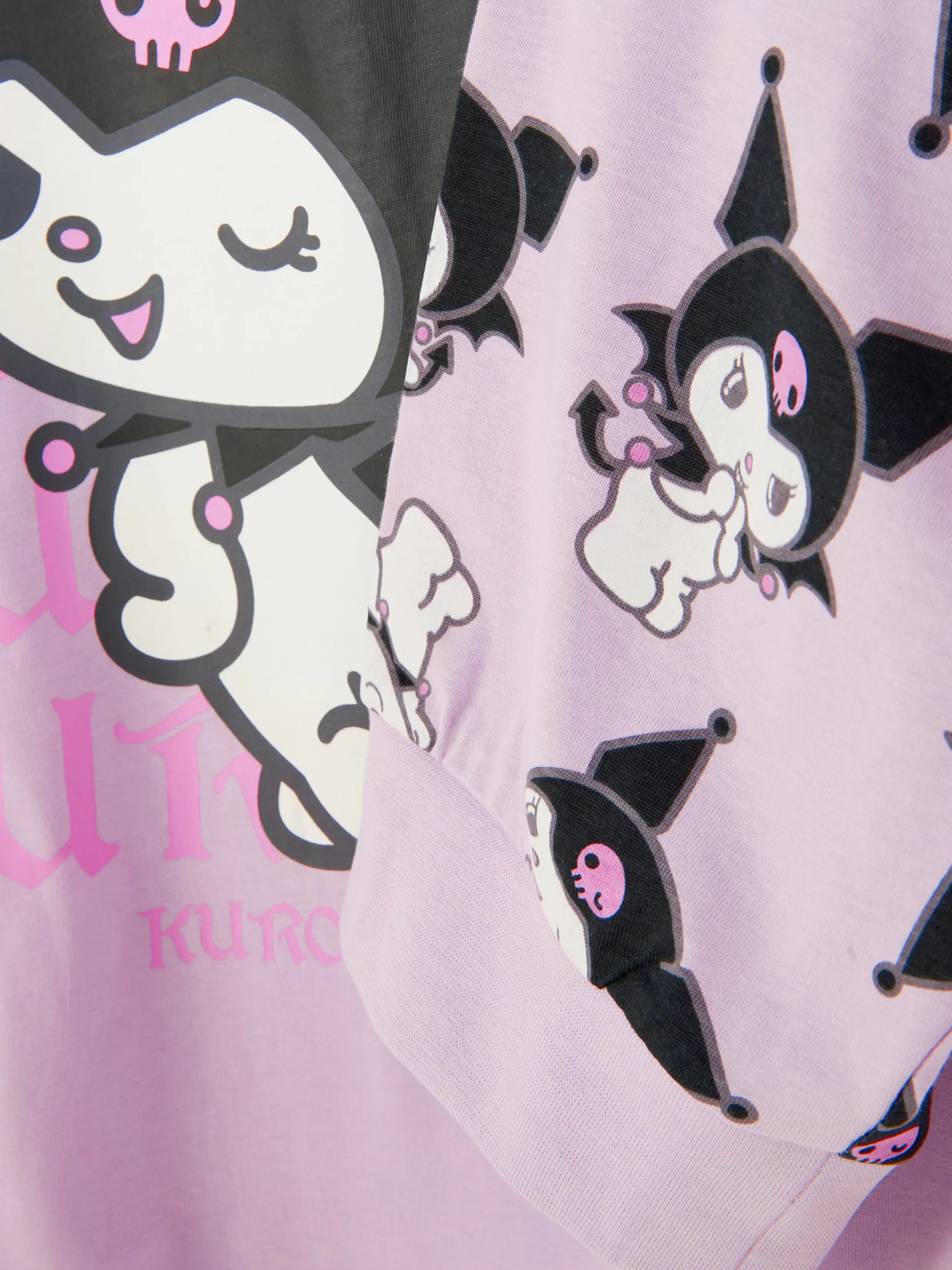 Fashion Hello Kitty Kuromi Jersey Pajama Set Women Pajama Sets